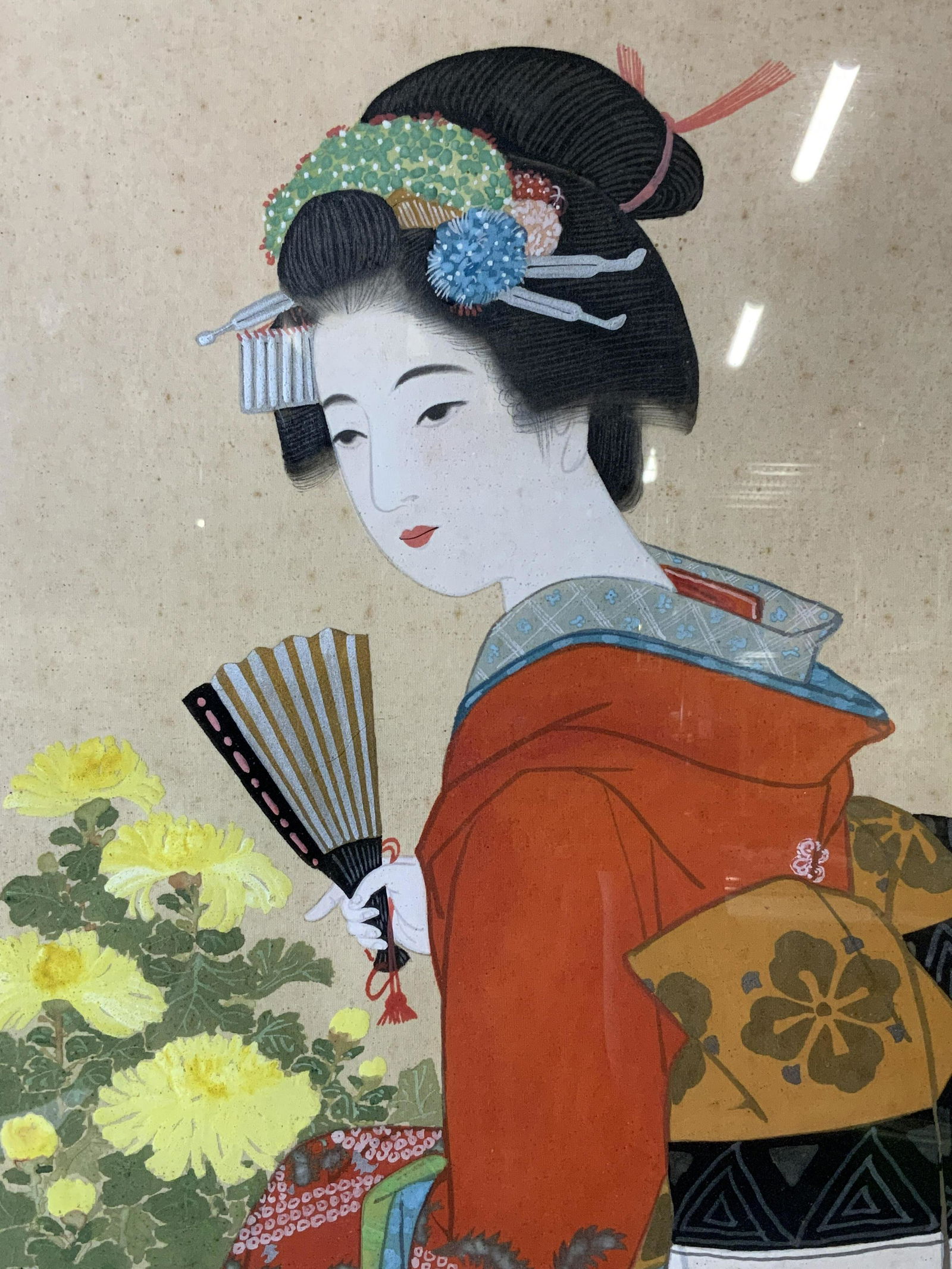 Hand Colored Japanese Lithograph Artwork (1 of 8)