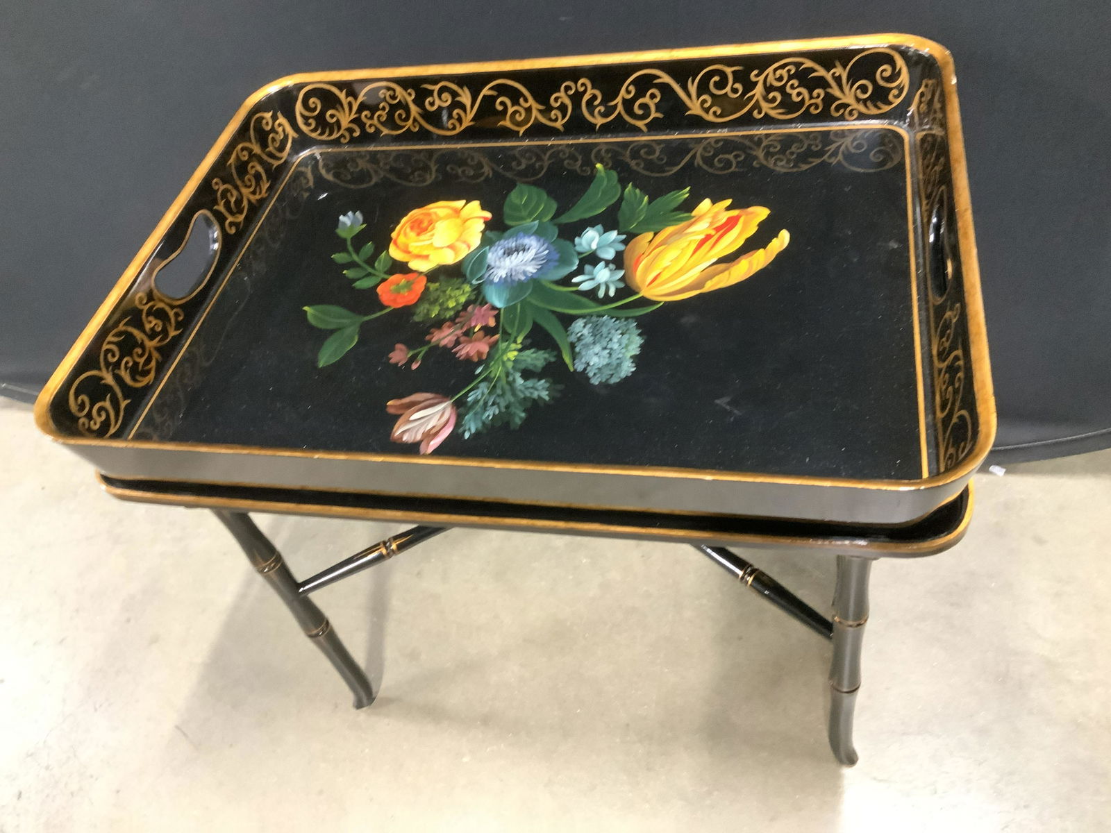 Lacquered Napoleon Asian Fusion Tray Table (1 of 12)