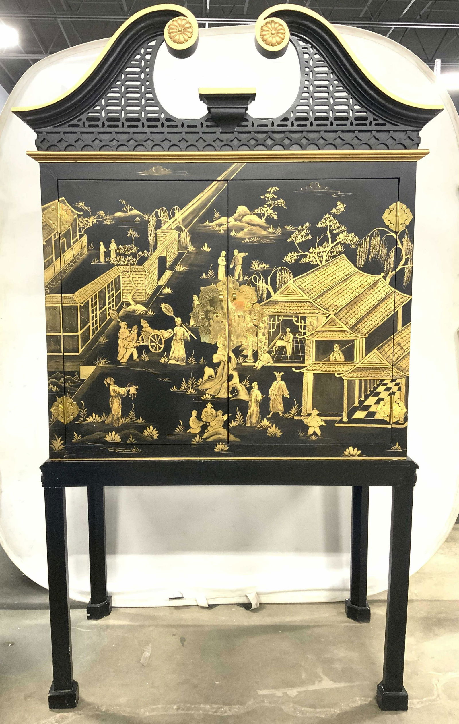 Chinoiserie Asian Chest On Stand (1 of 18)