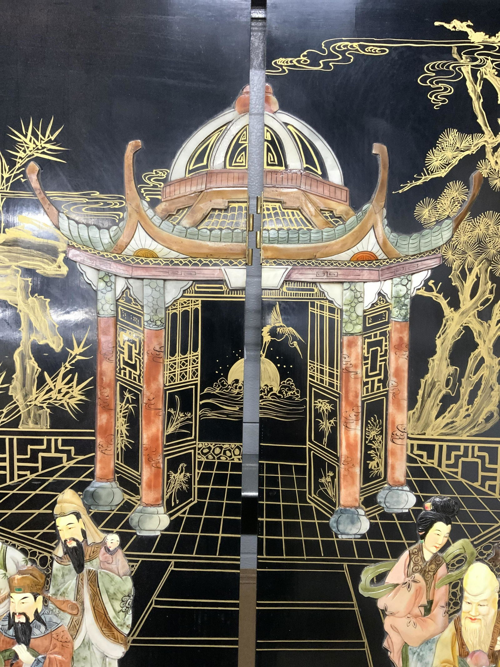 Four Panel Asian Room Partition Screen (1 of 13)