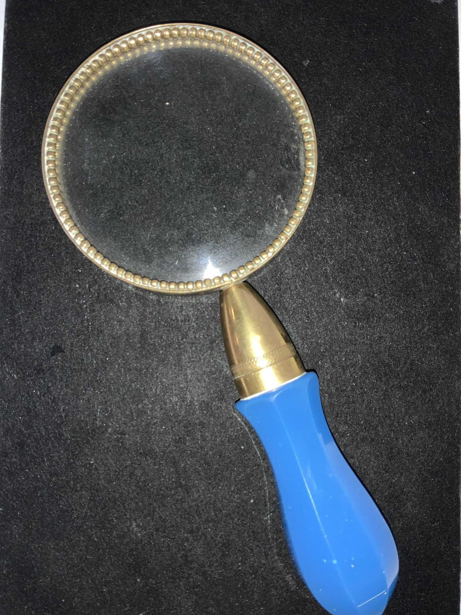 Collectible Vntg Opaline & Brass Magnifier (1 of 10)