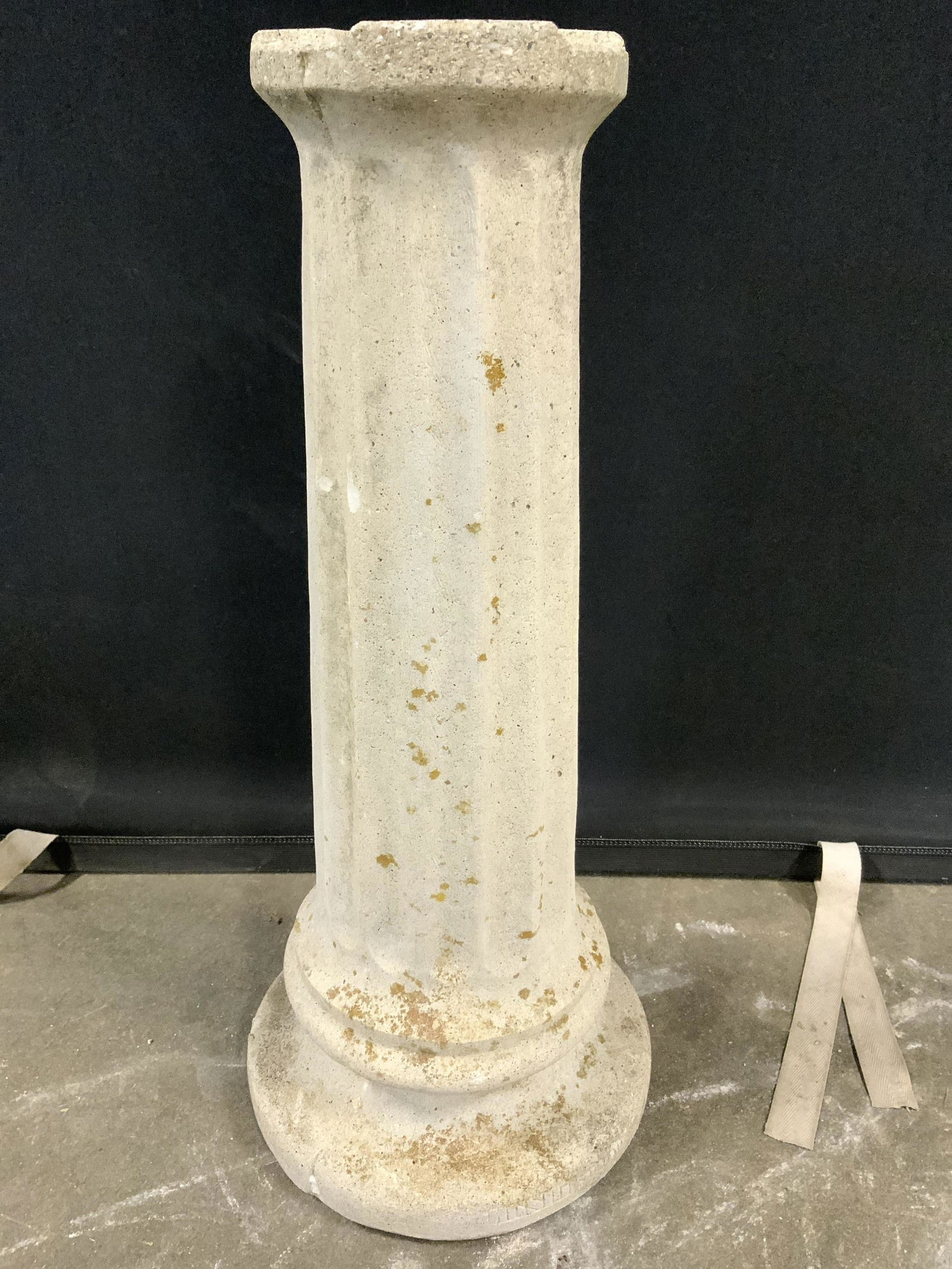 Signed Cement Garden Statuary Pedestal (1 of 10)