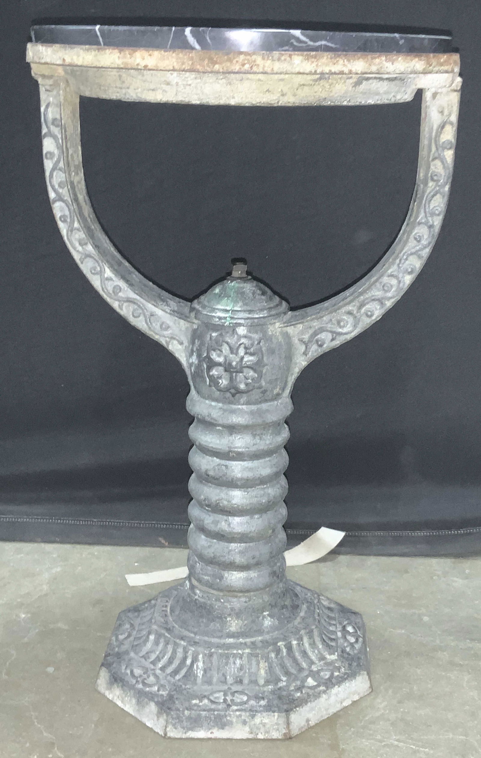 Antique Marble Top & Iron Garden Table (1 of 9)