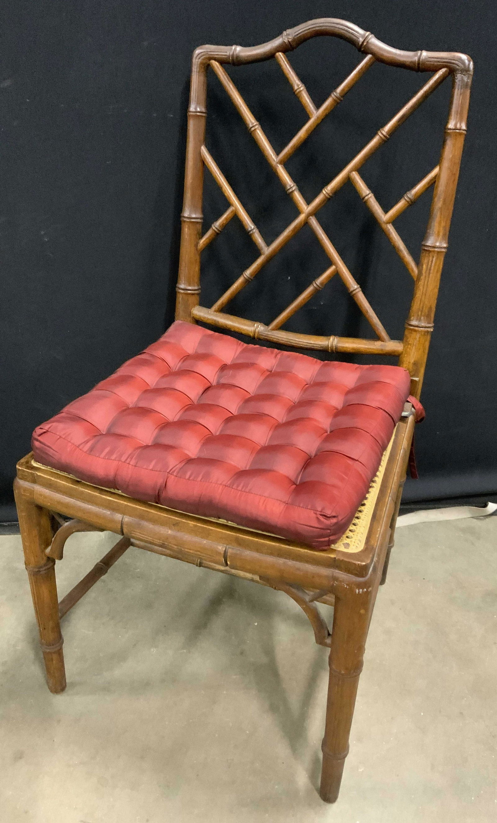 Vintage Wooden Cane Seated Side Chair (1 of 10)