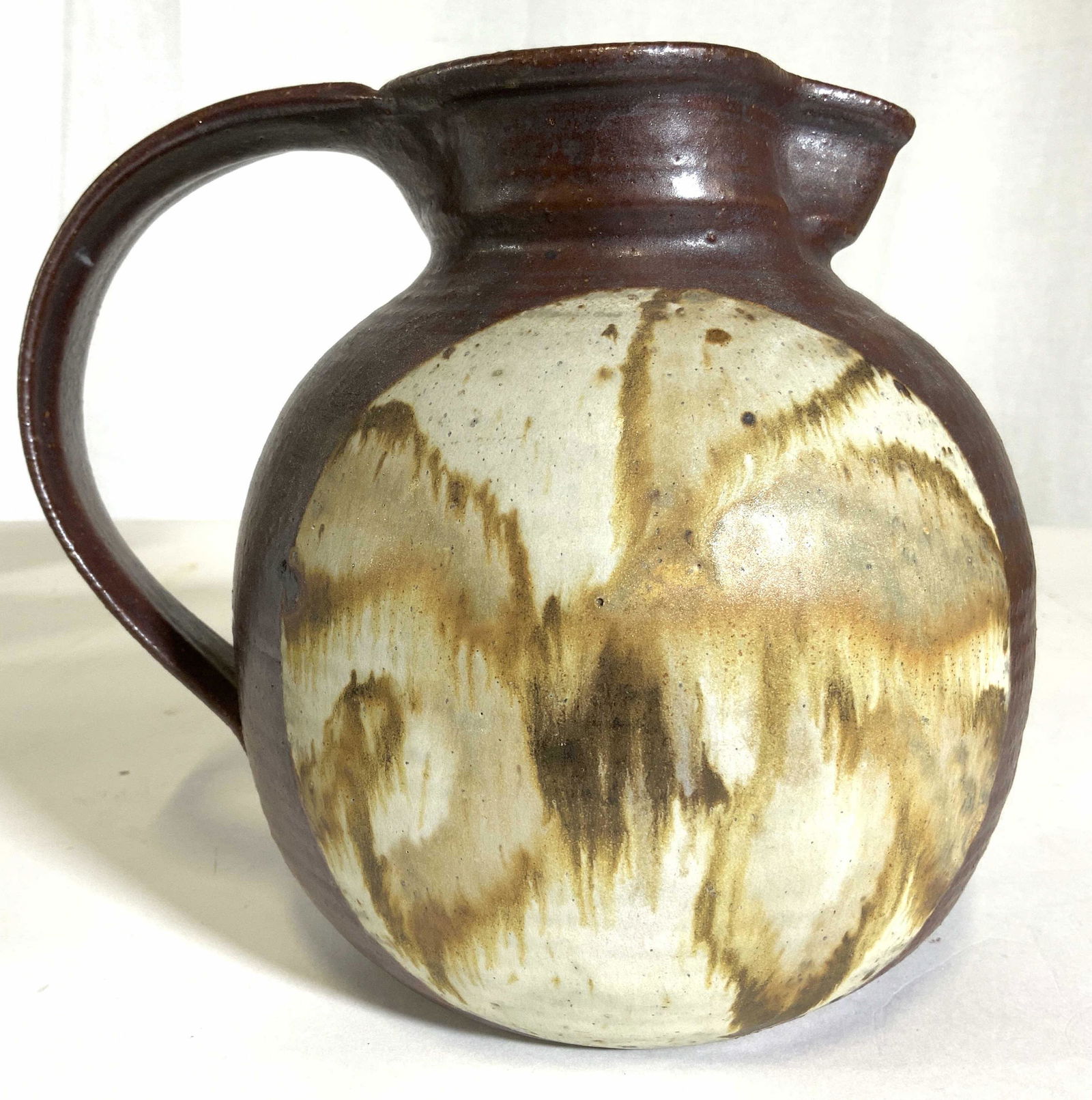Vintage Ceramic Stoneware Pitcher Vessel (1 of 10)