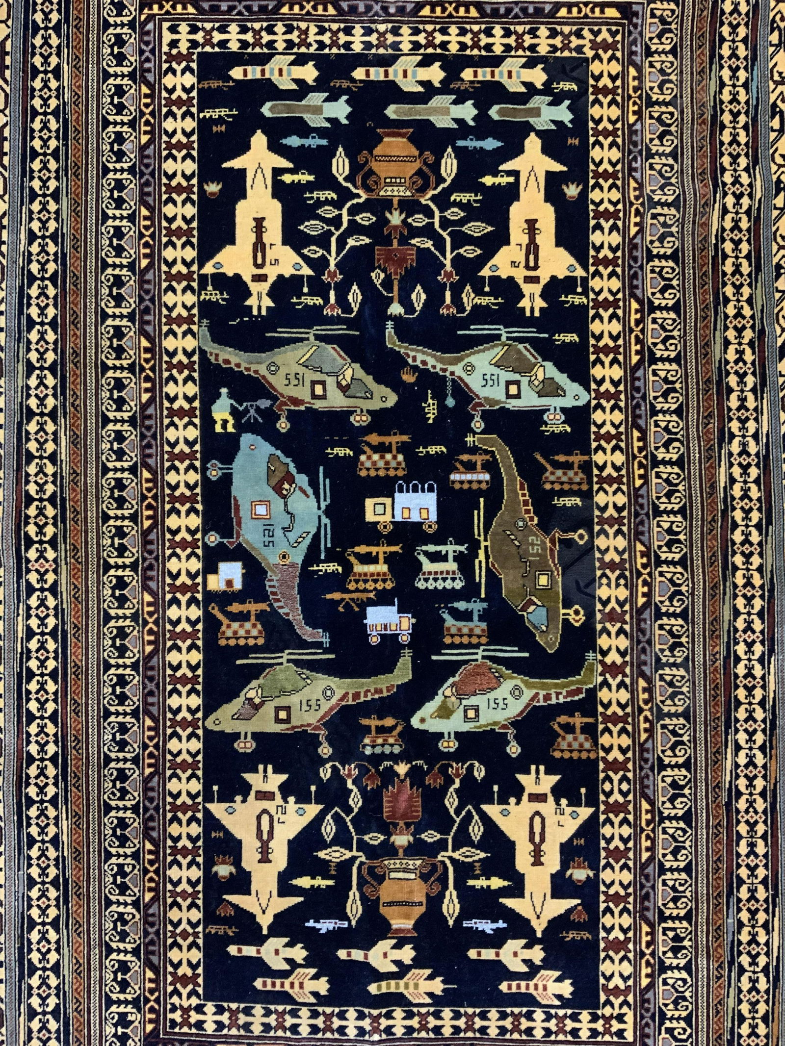 Vintage Handmade Fringed Pakistani Rug (1 of 10)