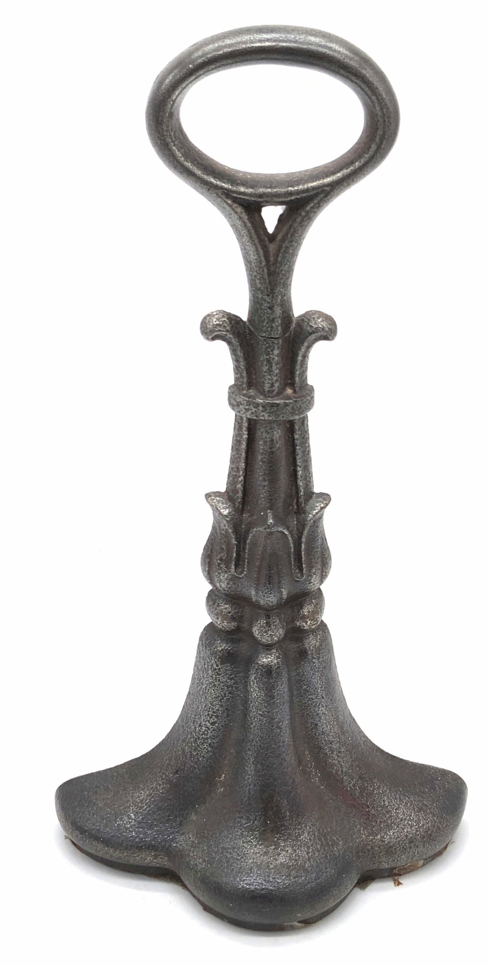 Vintage COALBROOKDALE Signed Iron Sculpture: A vintage, possibly antique, iron sculpture signed COALBROOKDALE, 26 on the reverse. The piece features embossed metalwork throughout. Plastic materials on the underside. Approx. 12H x 6.5W in. Piece