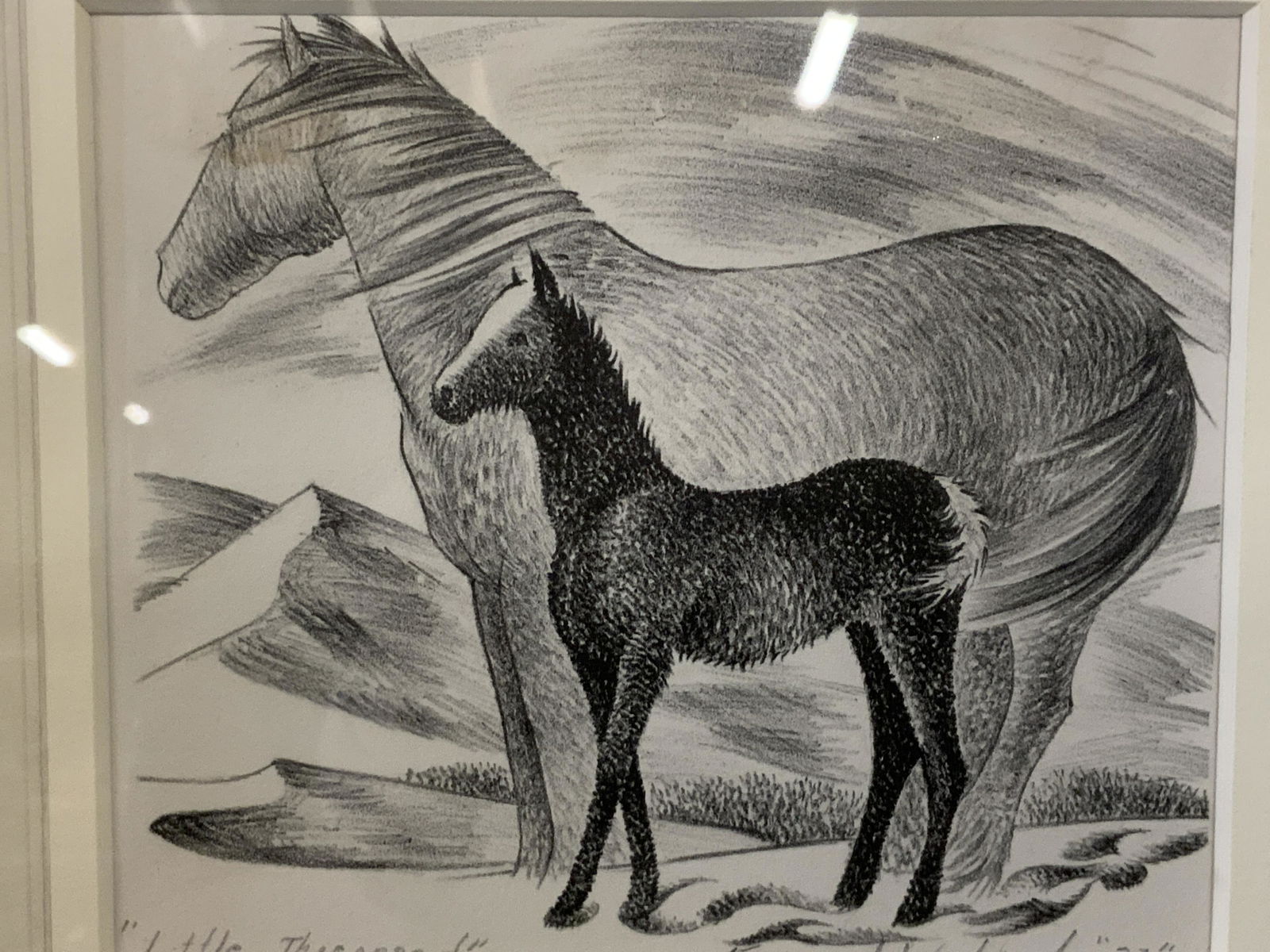 KENNETH WOODS Signed Lithograph of Horses (1 of 10)