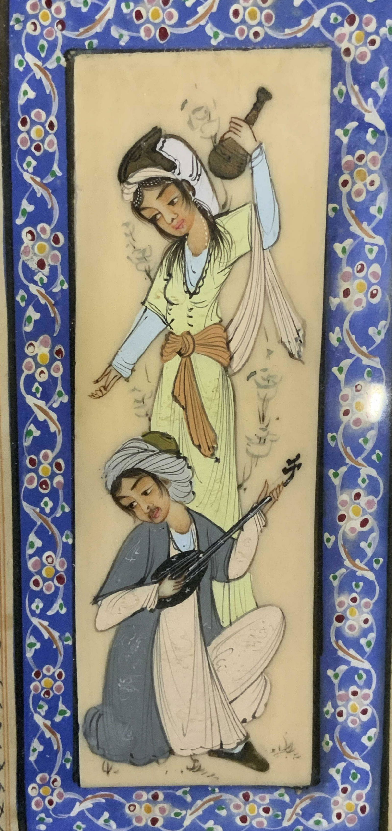 Framed Middle Eastern Hand Painted Tile (1 of 11)