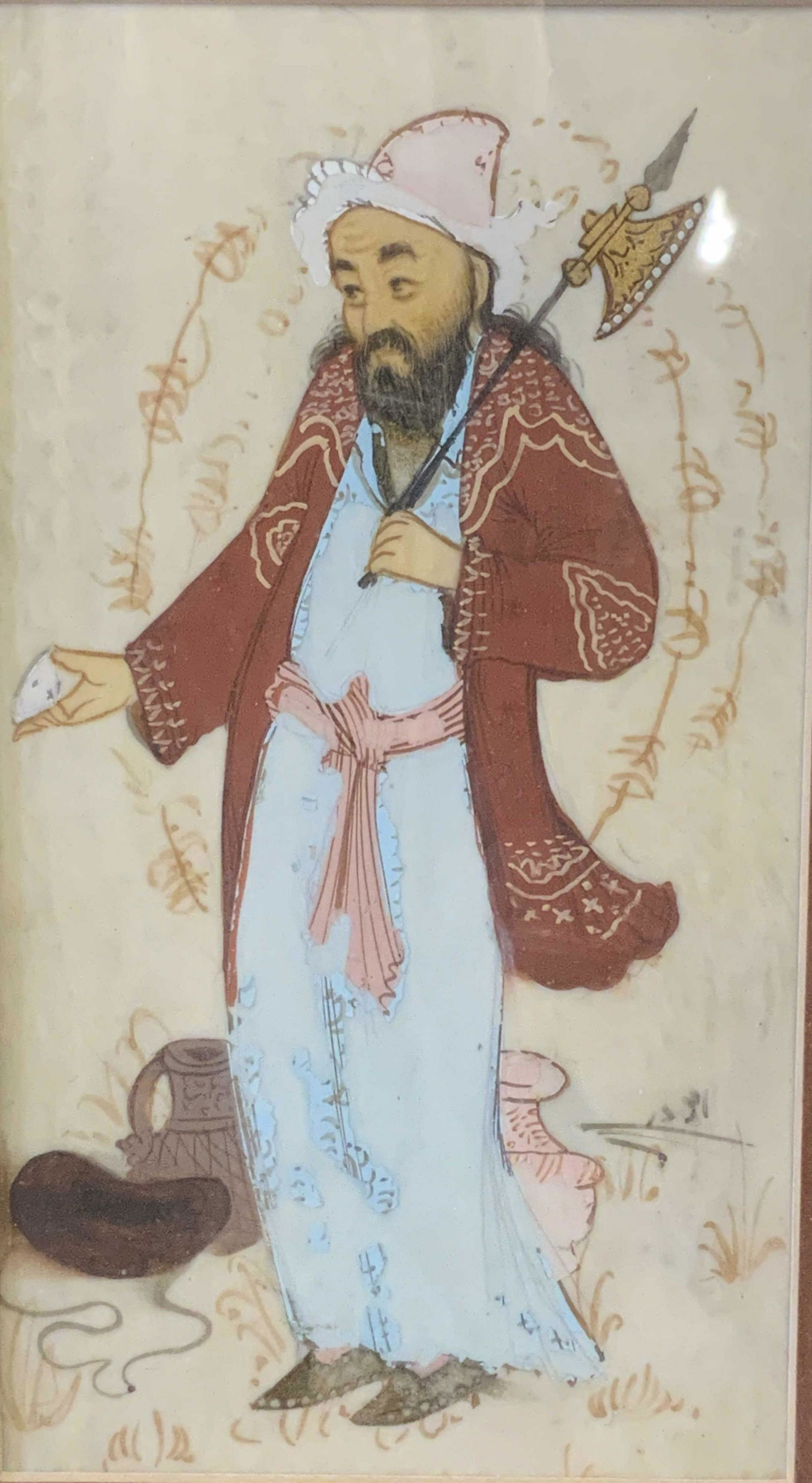 Framed Middle Eastern Hand Painted Tile (1 of 11)