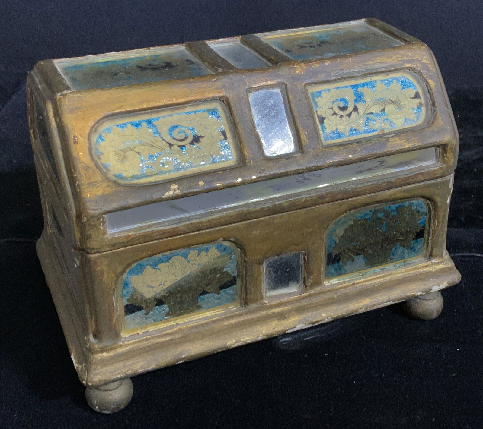 Vntg Florentine Mirrored Treasure Chest, Italy (1 of 10)