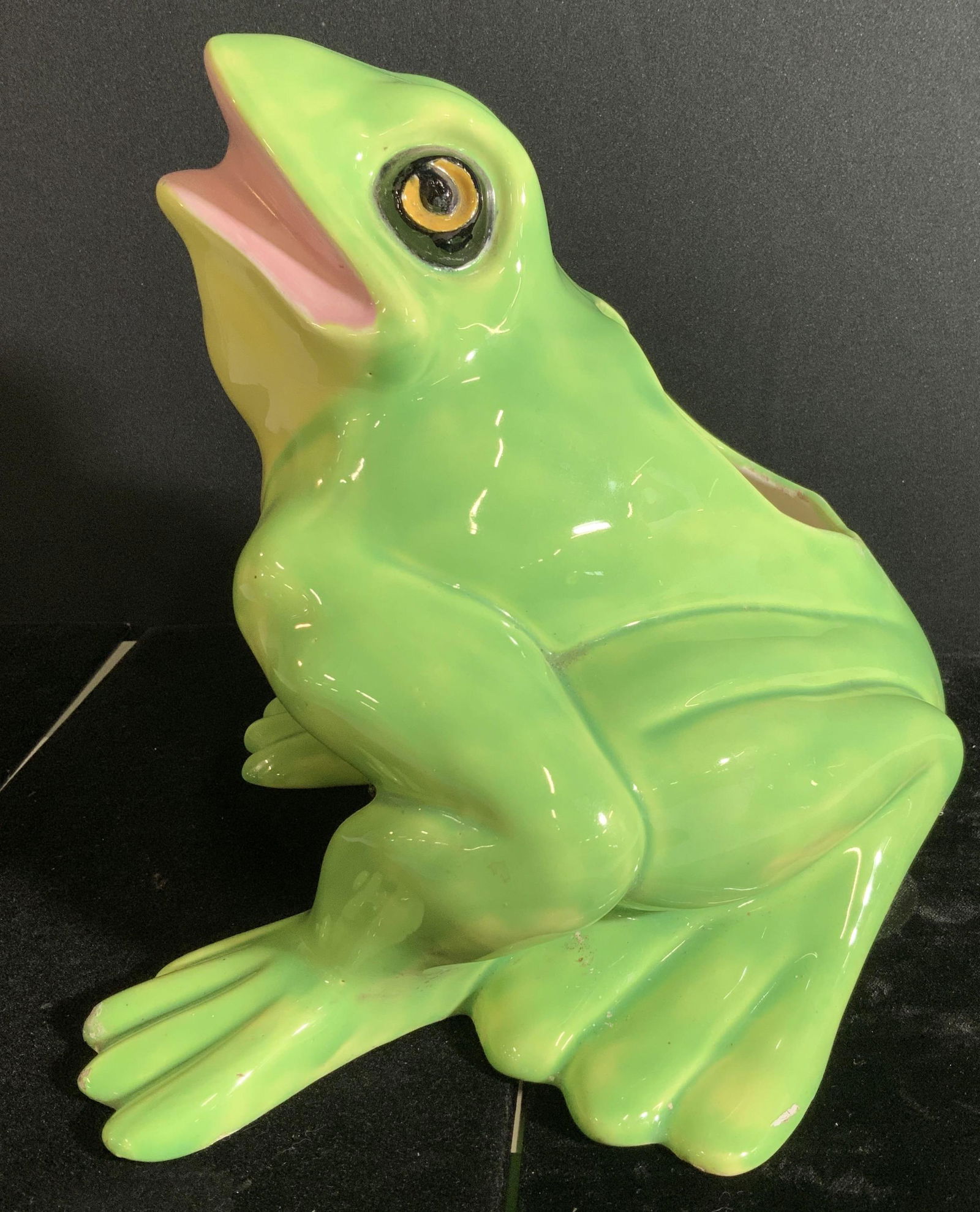 Large Hand Crafted by Homsey Ceramic Frog Planter (1 of 10)
