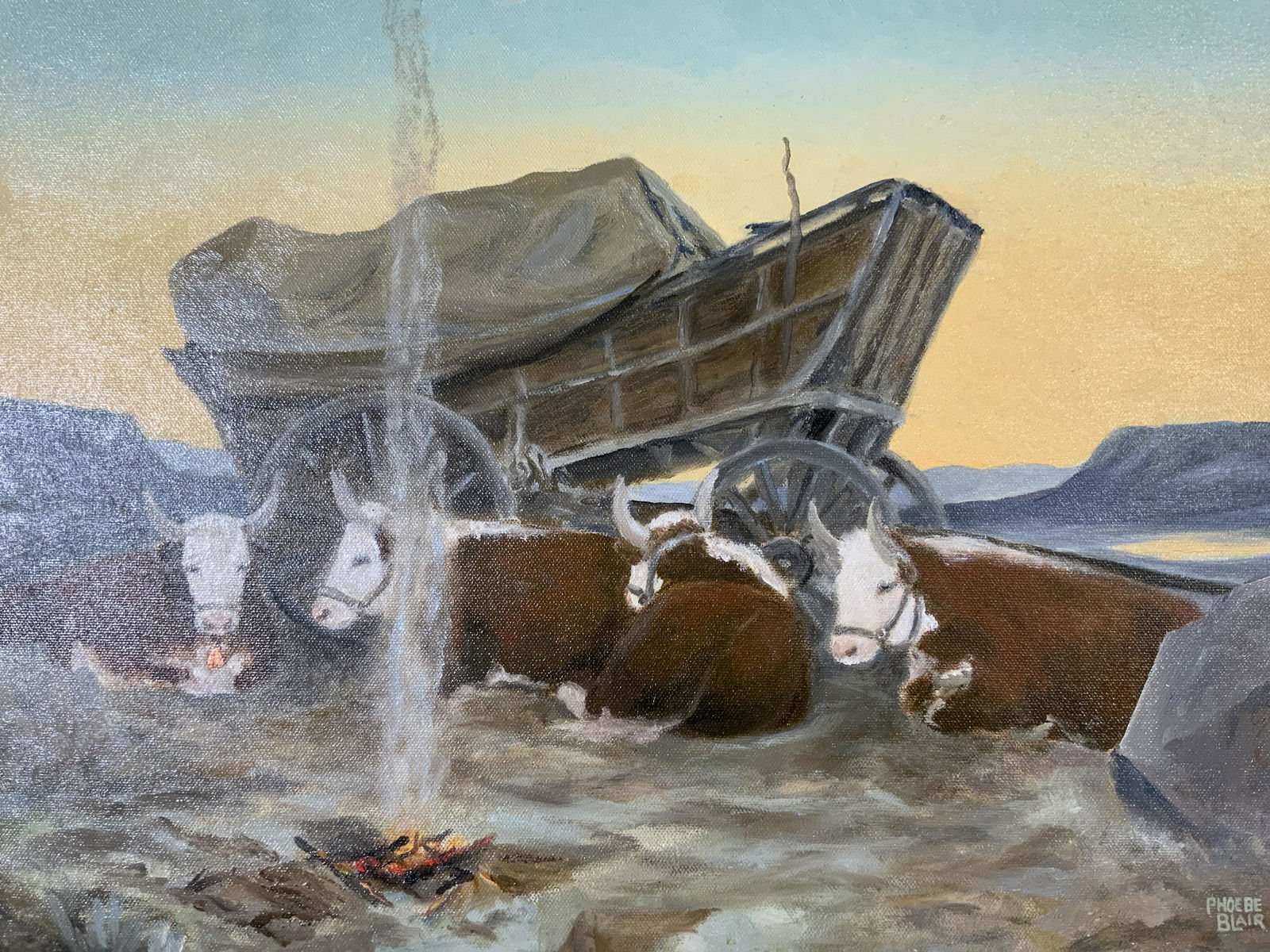 PHEOBE BLAIR Signed Oil Painting Artwork (1 of 11)