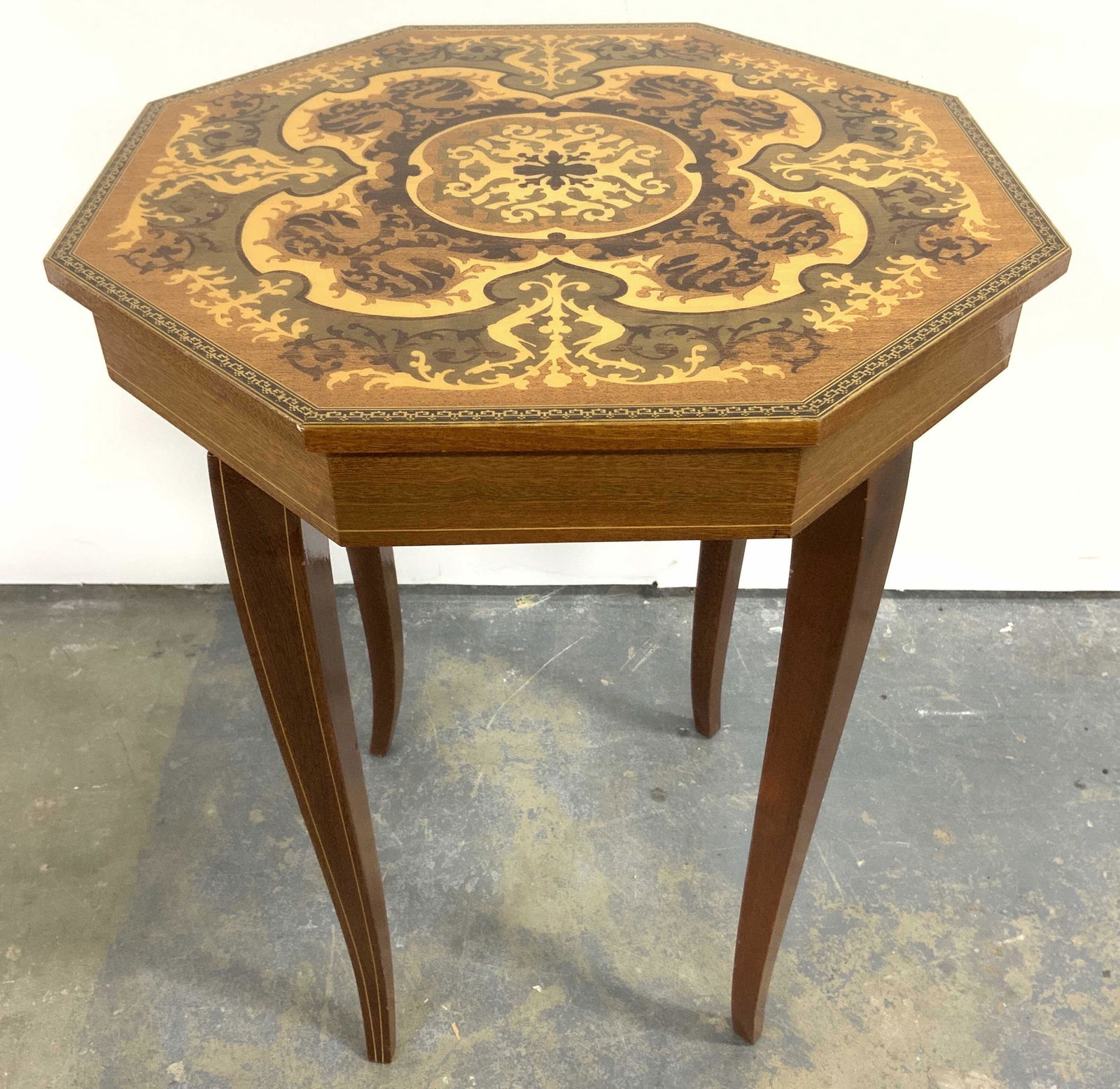 Vintage Lidded Music Box Side Table (1 of 10)