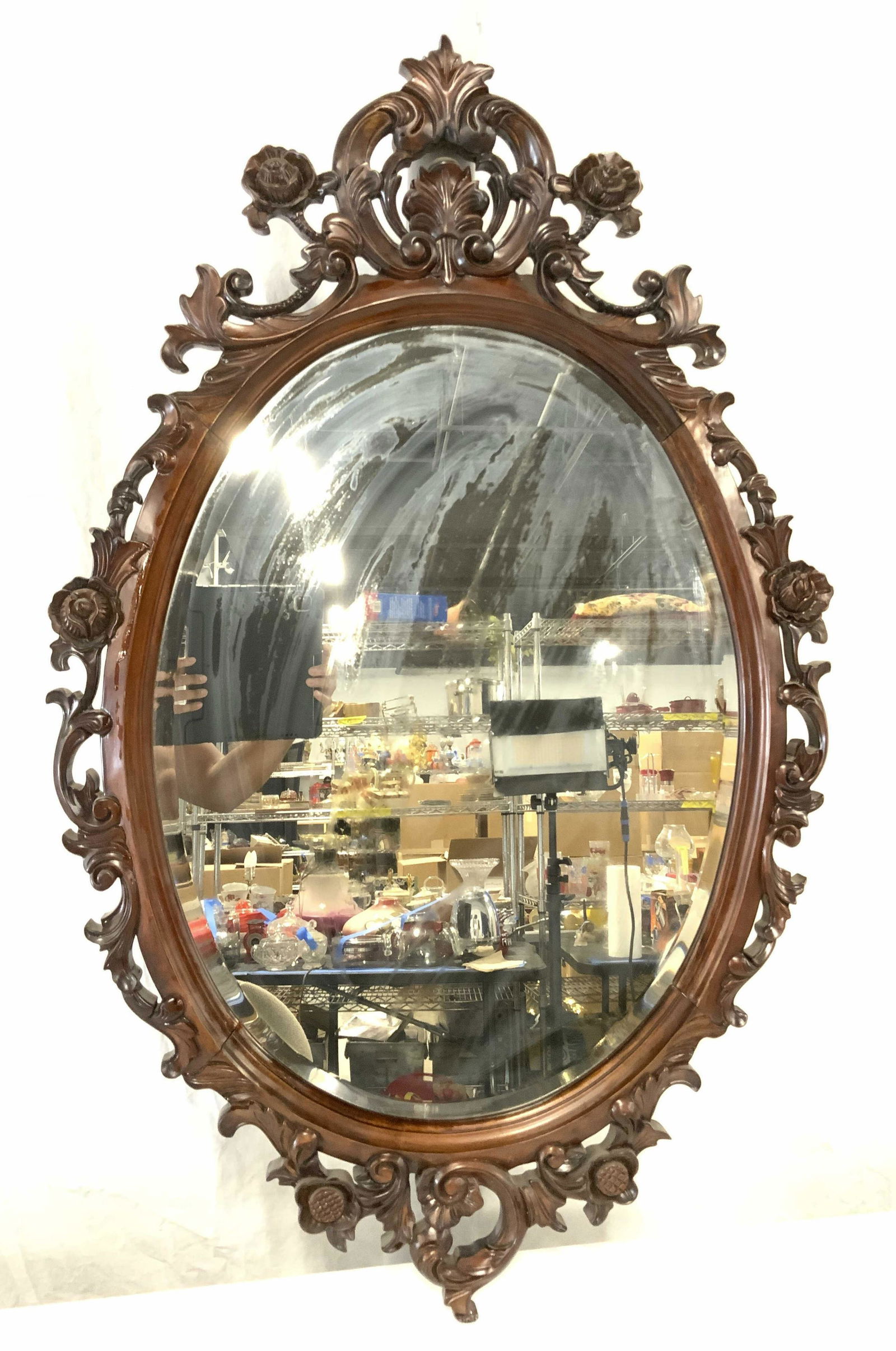 Ornately Carved Composite Wall Mirror (1 of 11)