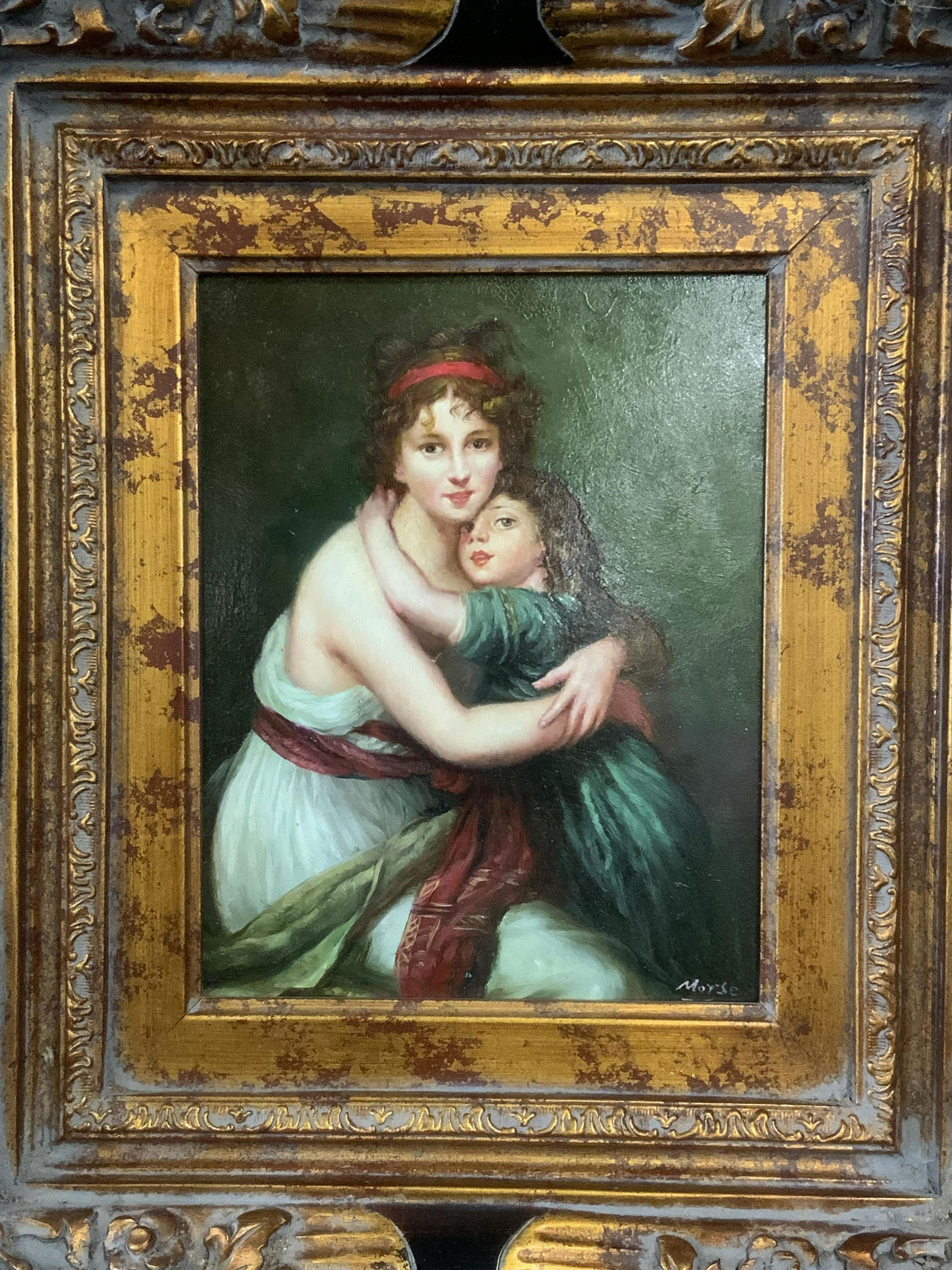 MORSE Signed Oil on Board Classical Mother & Child (1 of 13)