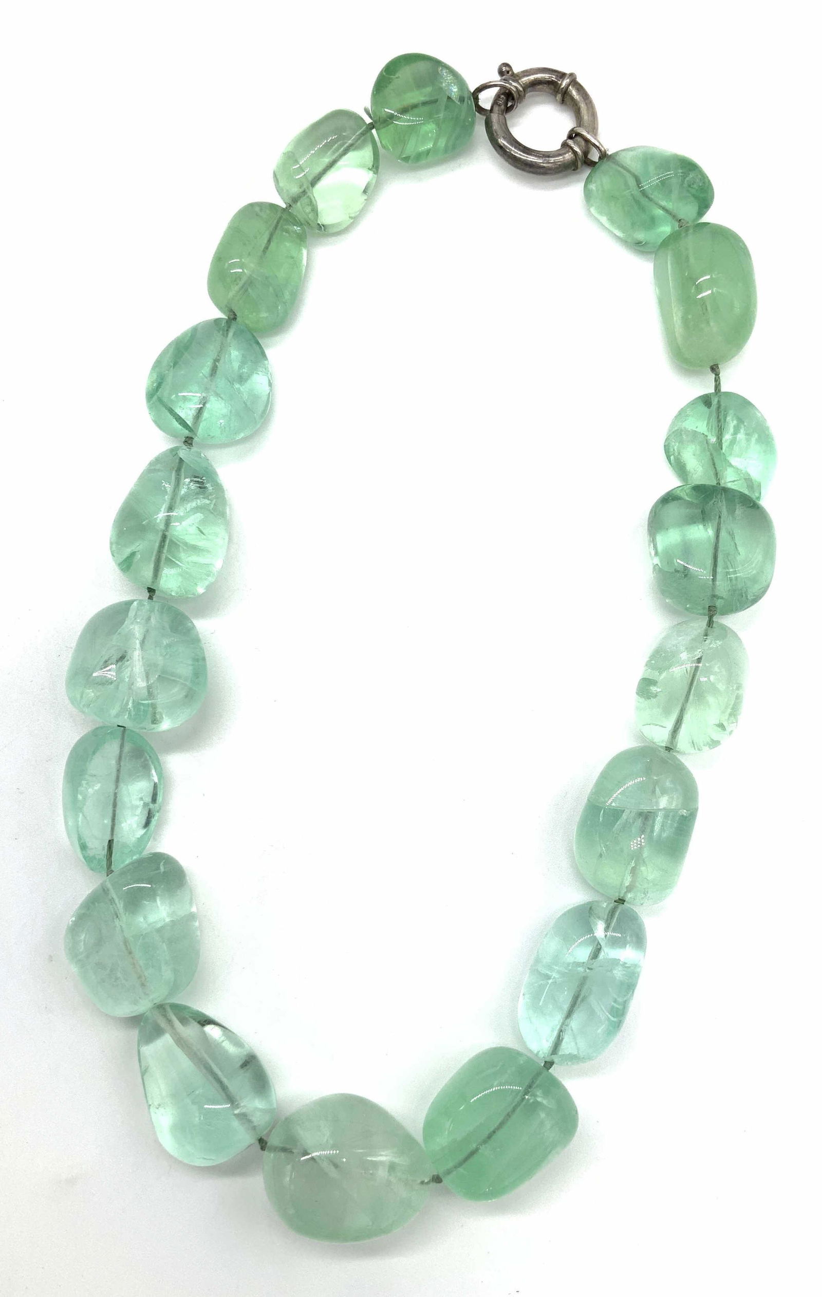 Natural Stone Chuck Necklace, Silver Clasp (1 of 7)