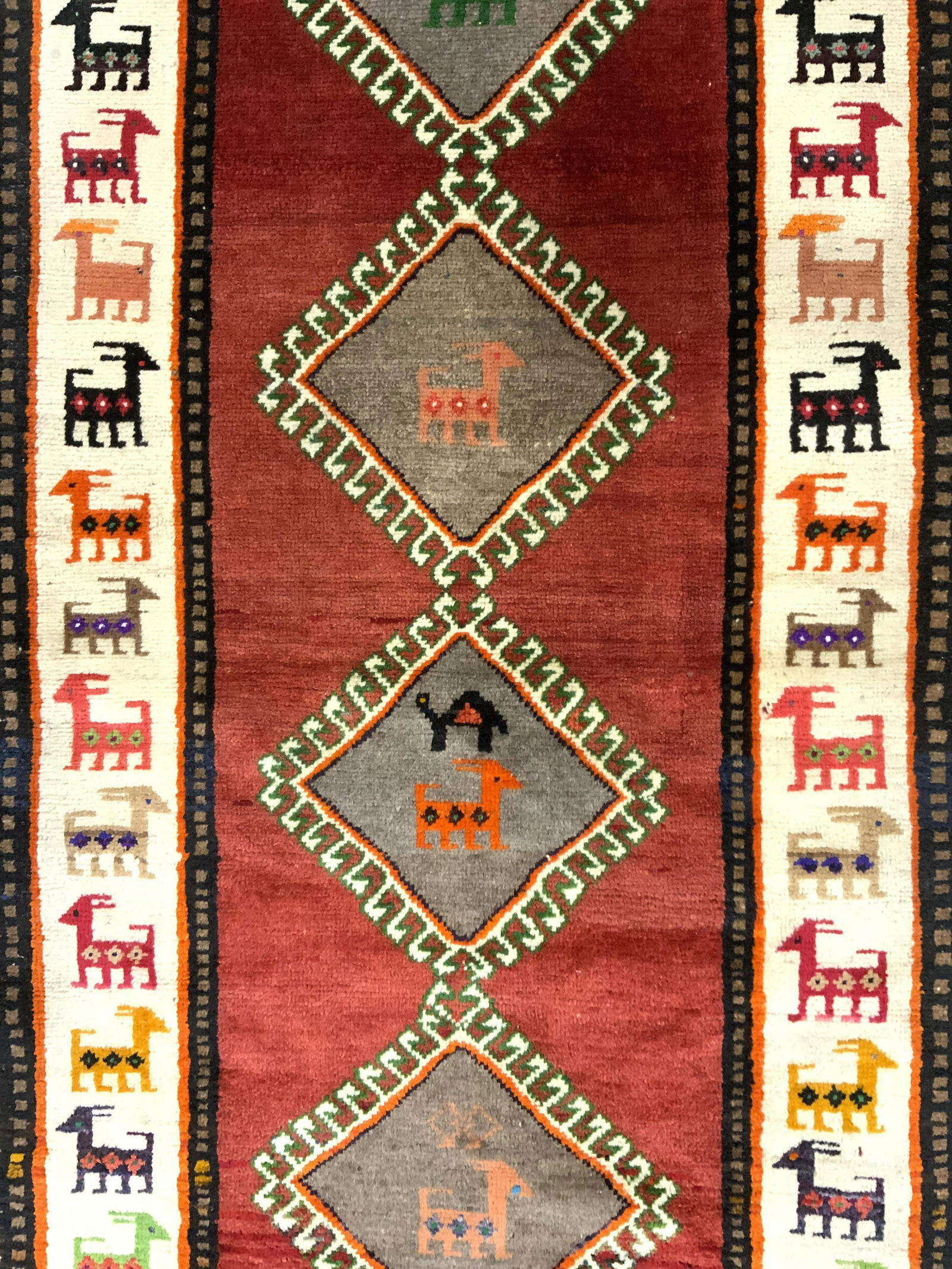GABEH Vintage Handmade Wool Rug W Fringes (1 of 10)