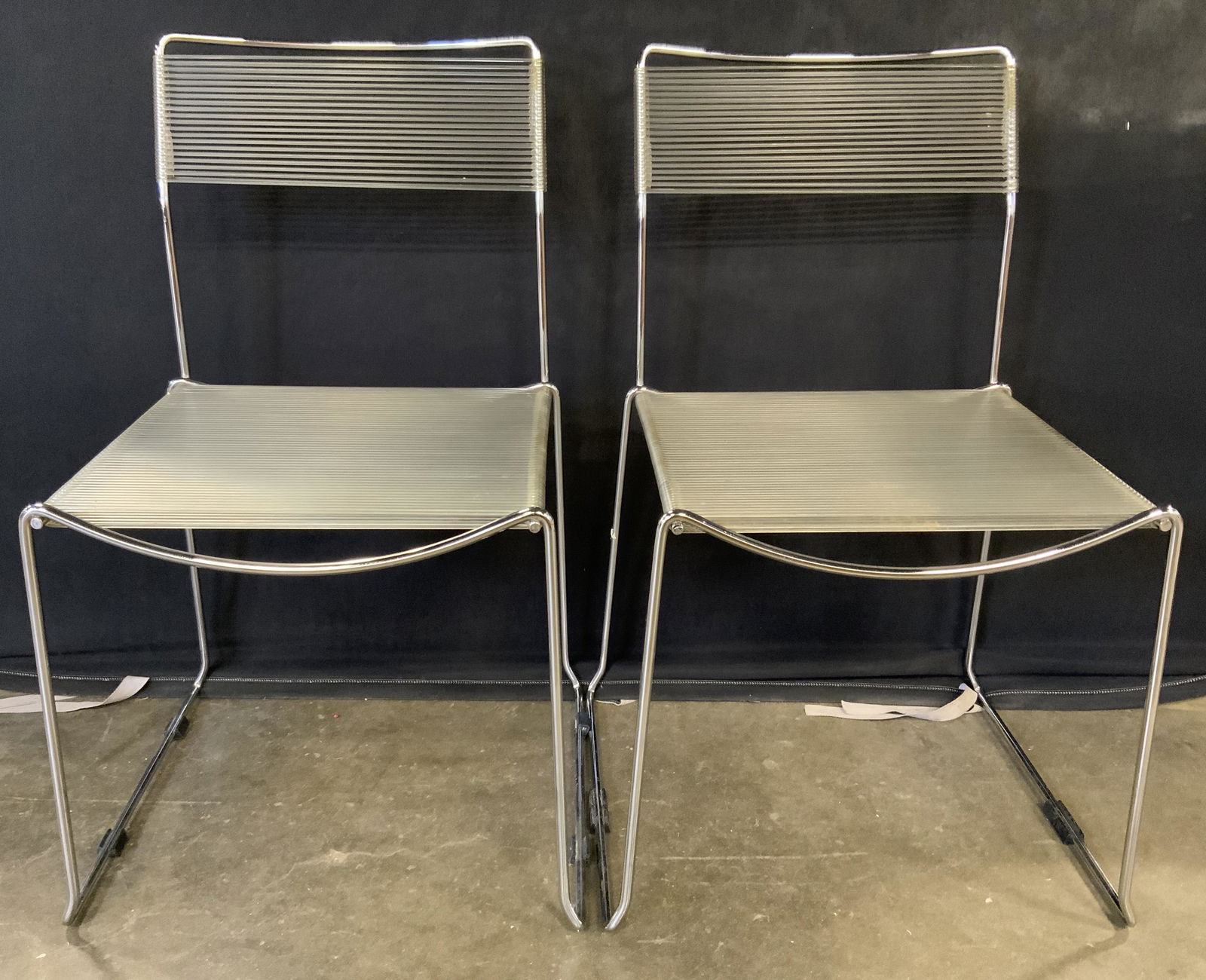 Set 4 Vintage Stacking Spaghetti Chairs (1 of 10)