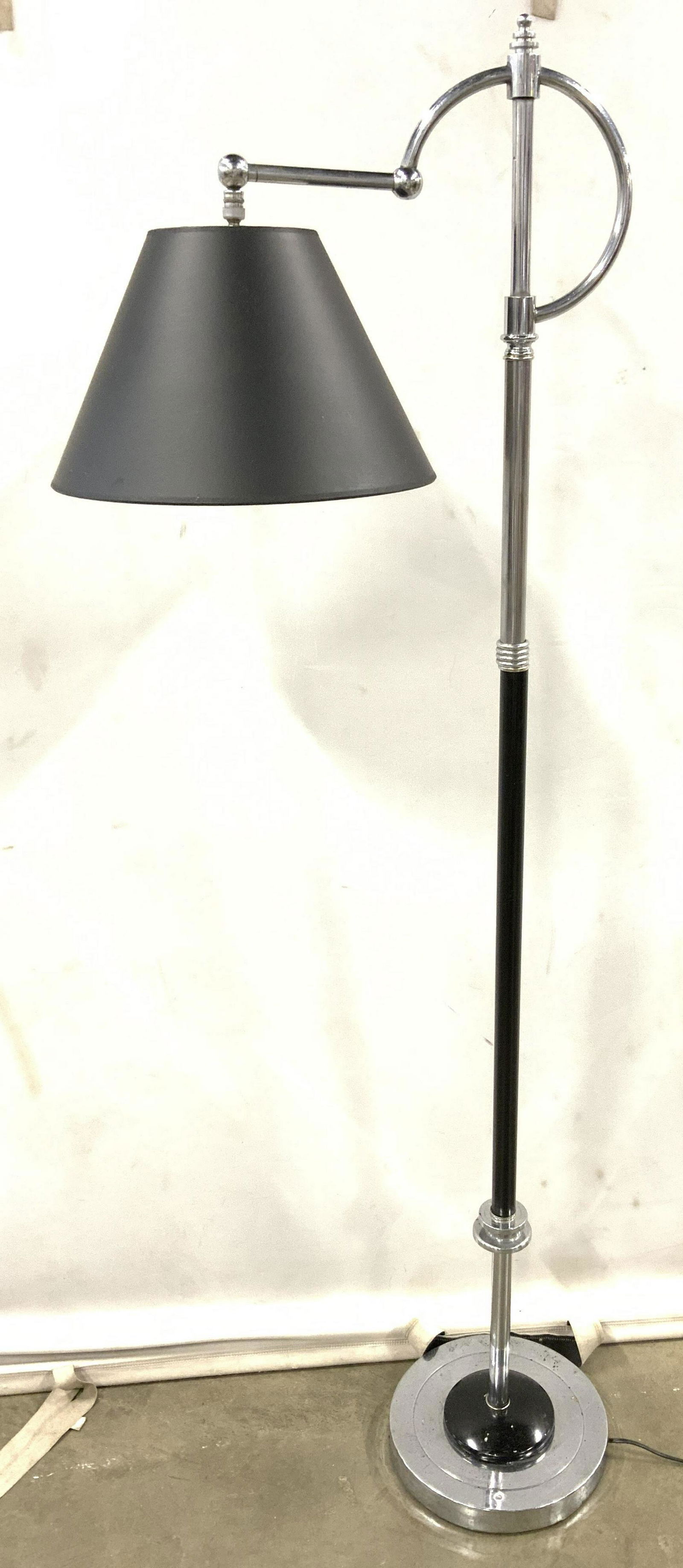 Art Deco Metal Floor Lamp W Shade (1 of 10)