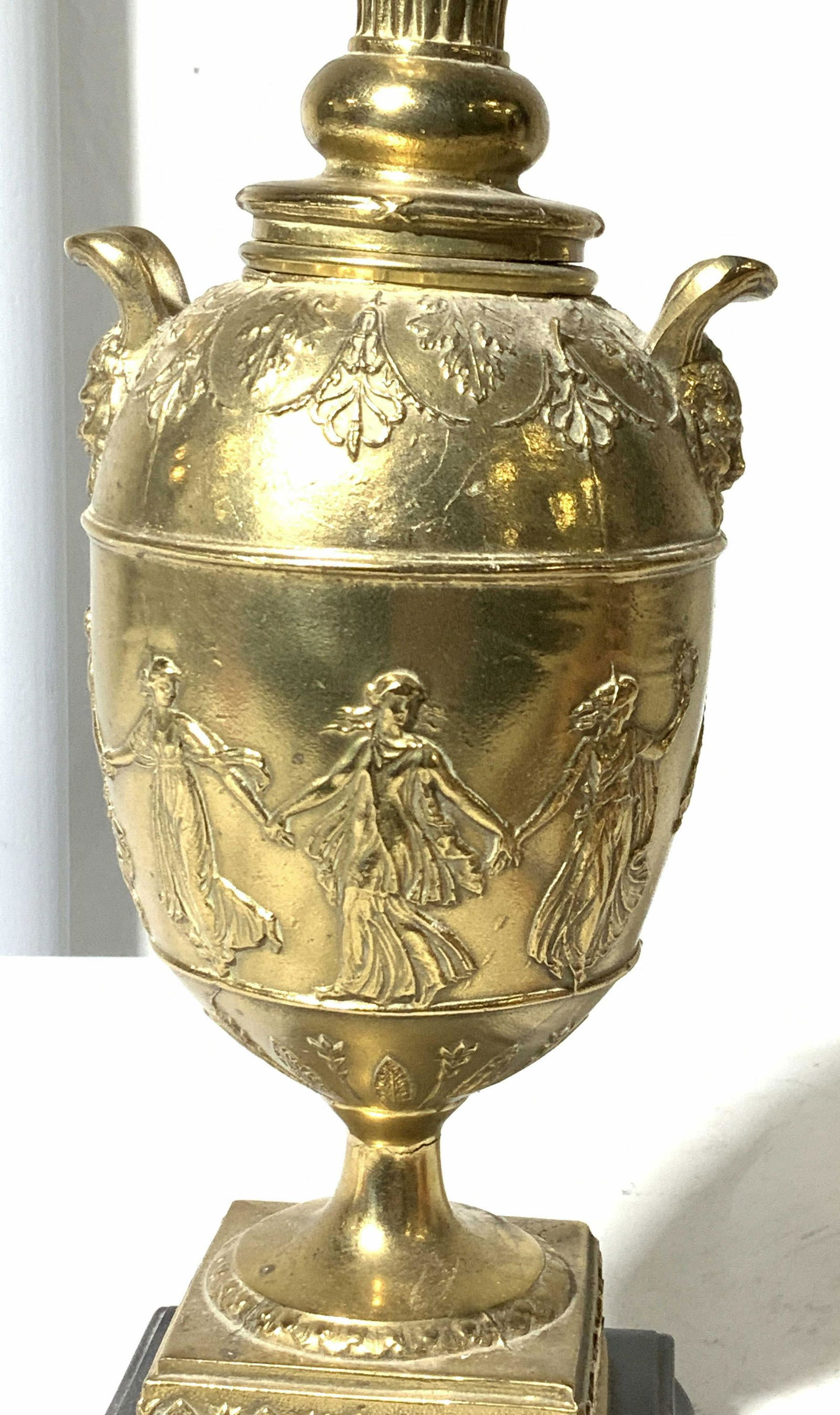 Neoclassical Gilt Brass Urn Table Lamp (1 of 9)