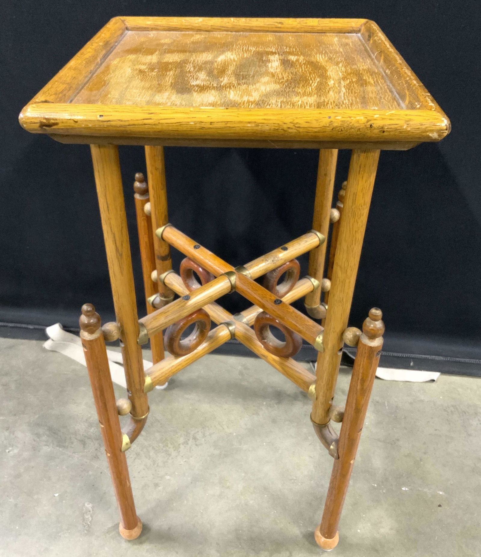 Bamboo Side Table Planter Stand (1 of 10)