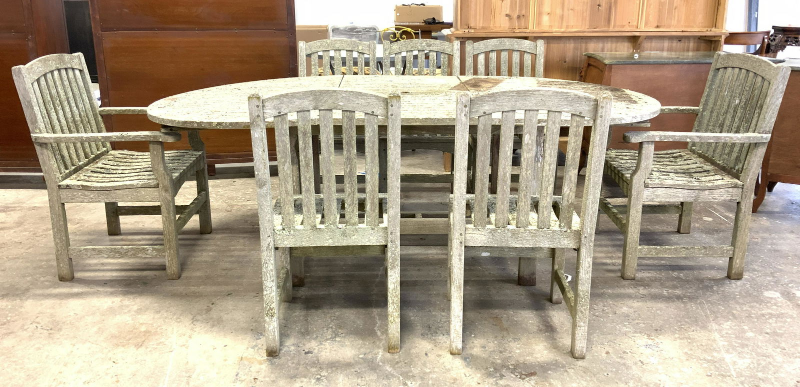 Se 9 Outdoor Teak Furniture Set Table & Chairs (1 of 14)