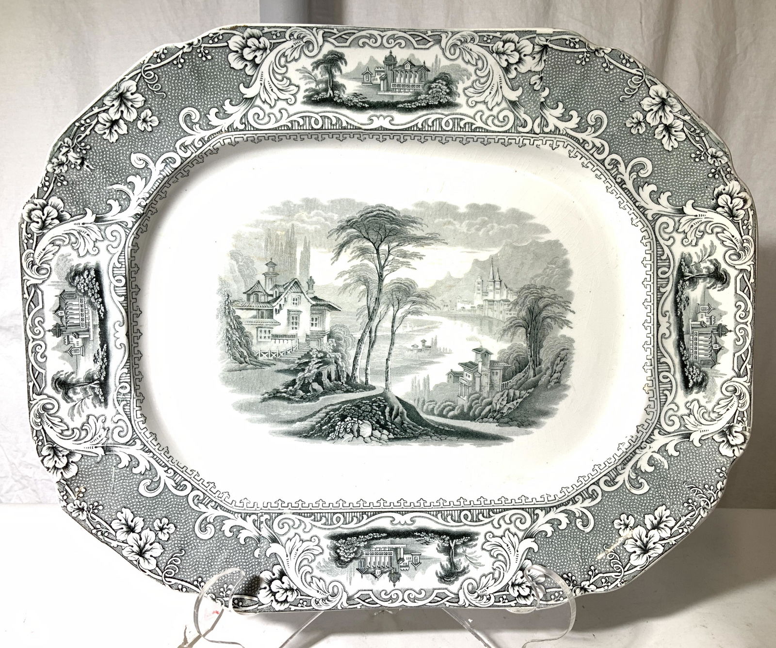 Antique JWP & Co Staffordshire Transferware Plate (1 of 11)