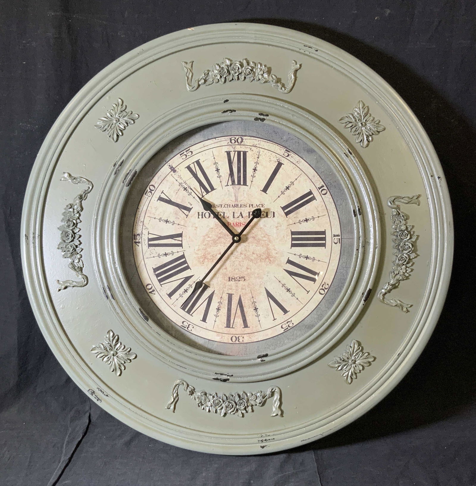 Oversized HOTEL LA FLEUR Wall Clock (1 of 9)