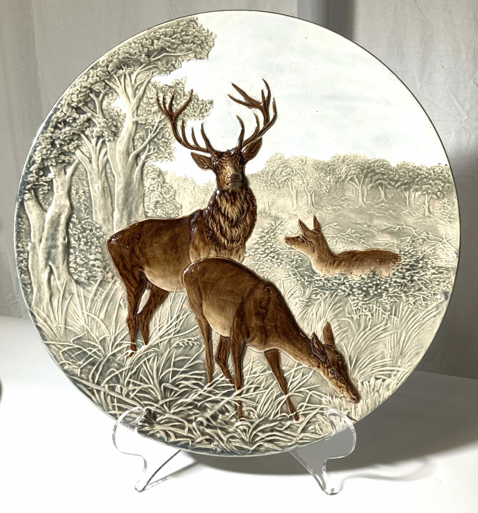 Grand Stag Majolica SCHUTZ BLANKSO Wall Plate, AUS (1 of 8)