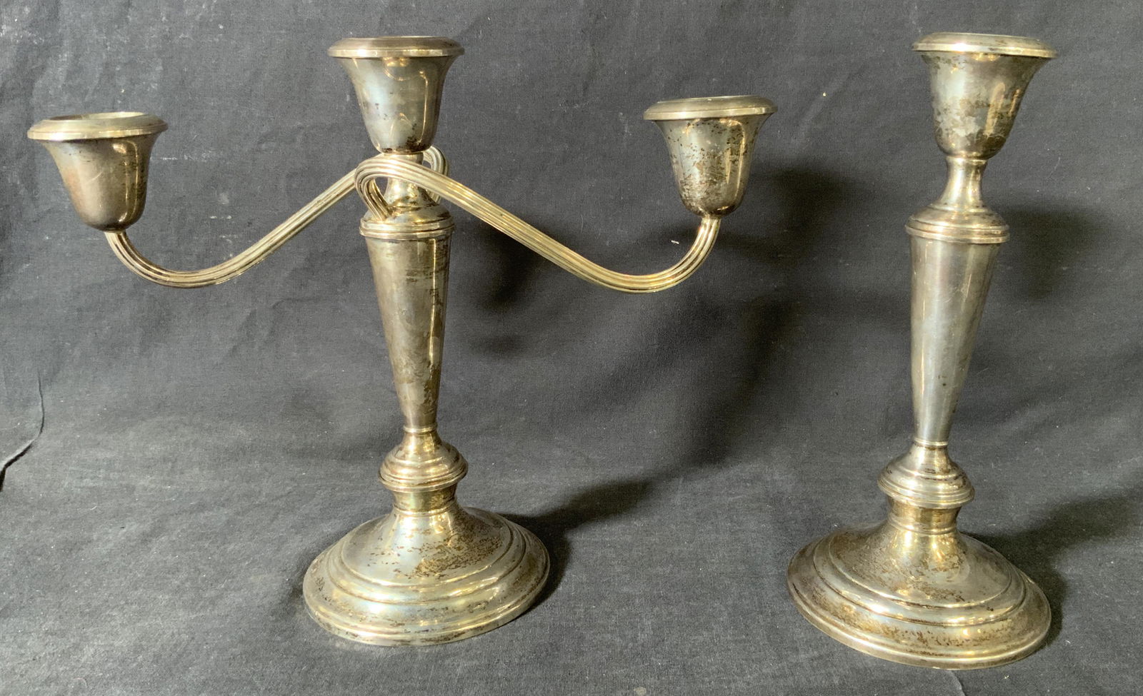 Pair GORHAM Sterling Candlesticks/Candelabras (1 of 11)