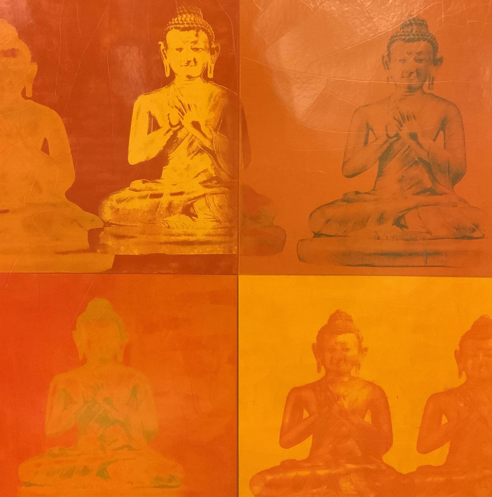 Offset Lithograph of Buddha Statues, Artwork (1 of 8)