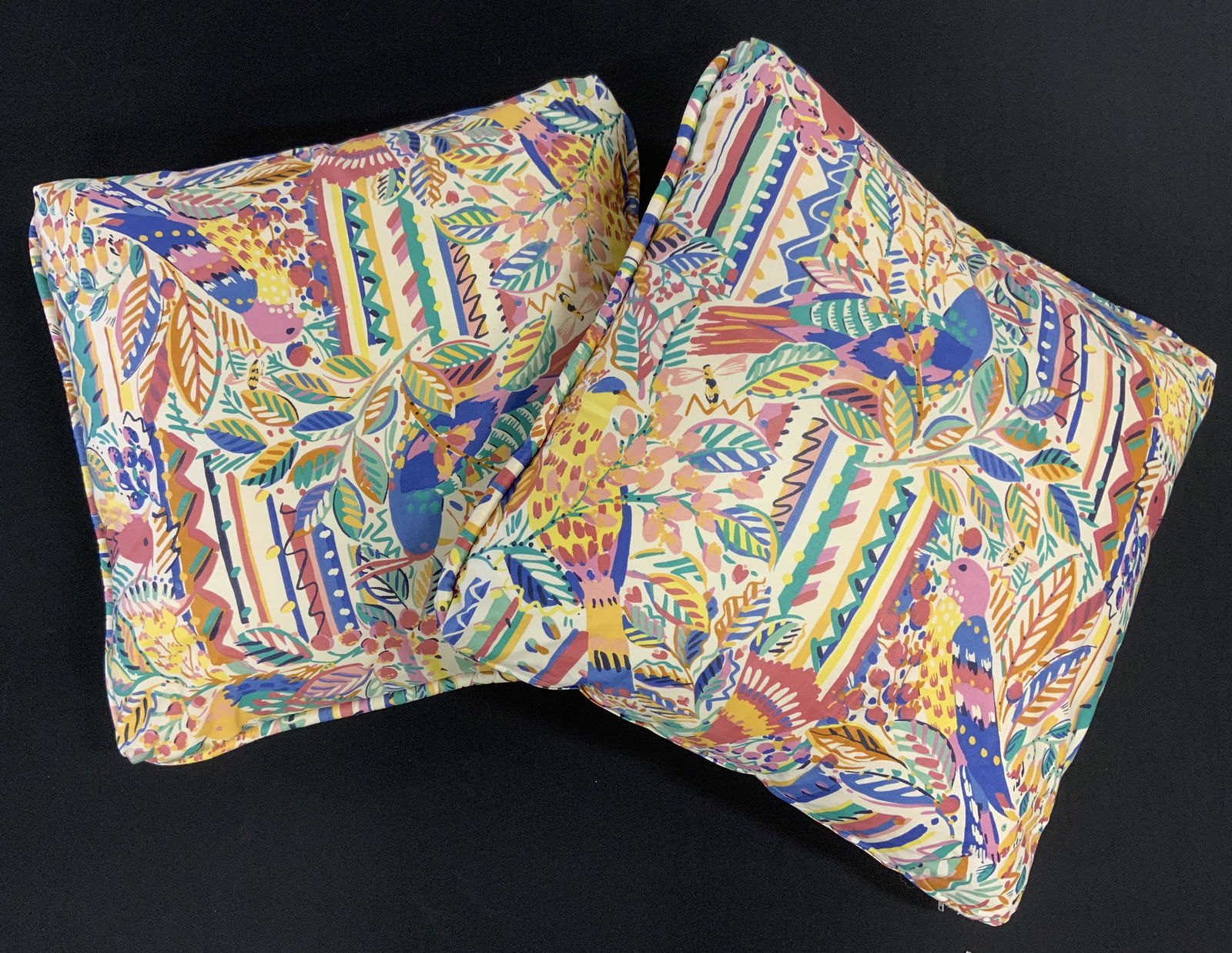 Pair Throw Pillows, Tropical Motif (1 of 5)