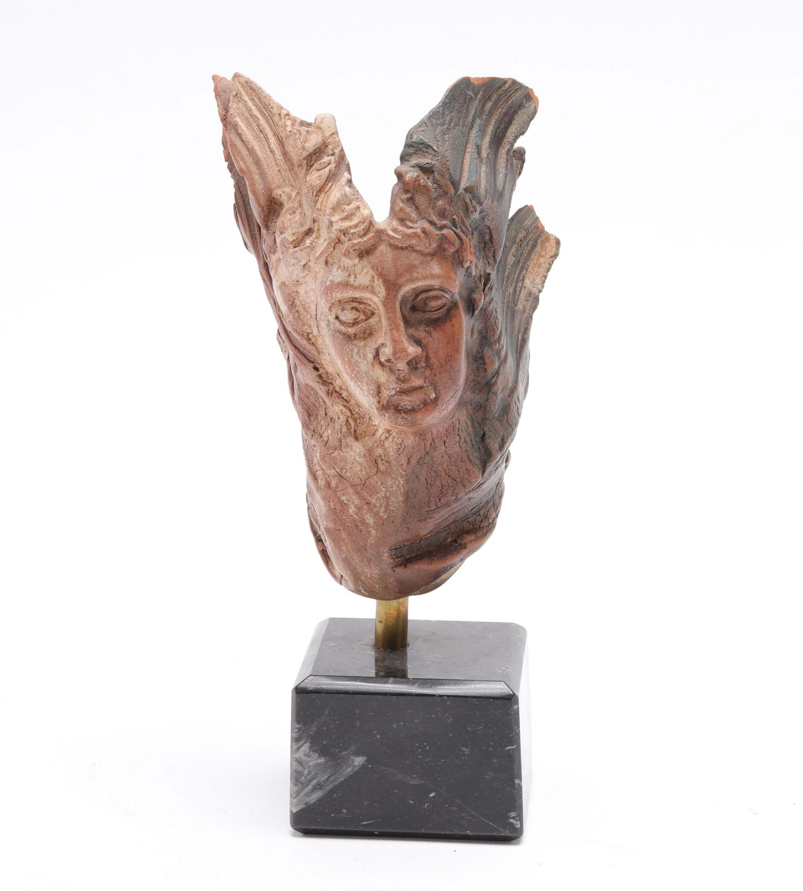 Illegibly Signed Winged Figure Ceramic Sculpture (1 of 5)