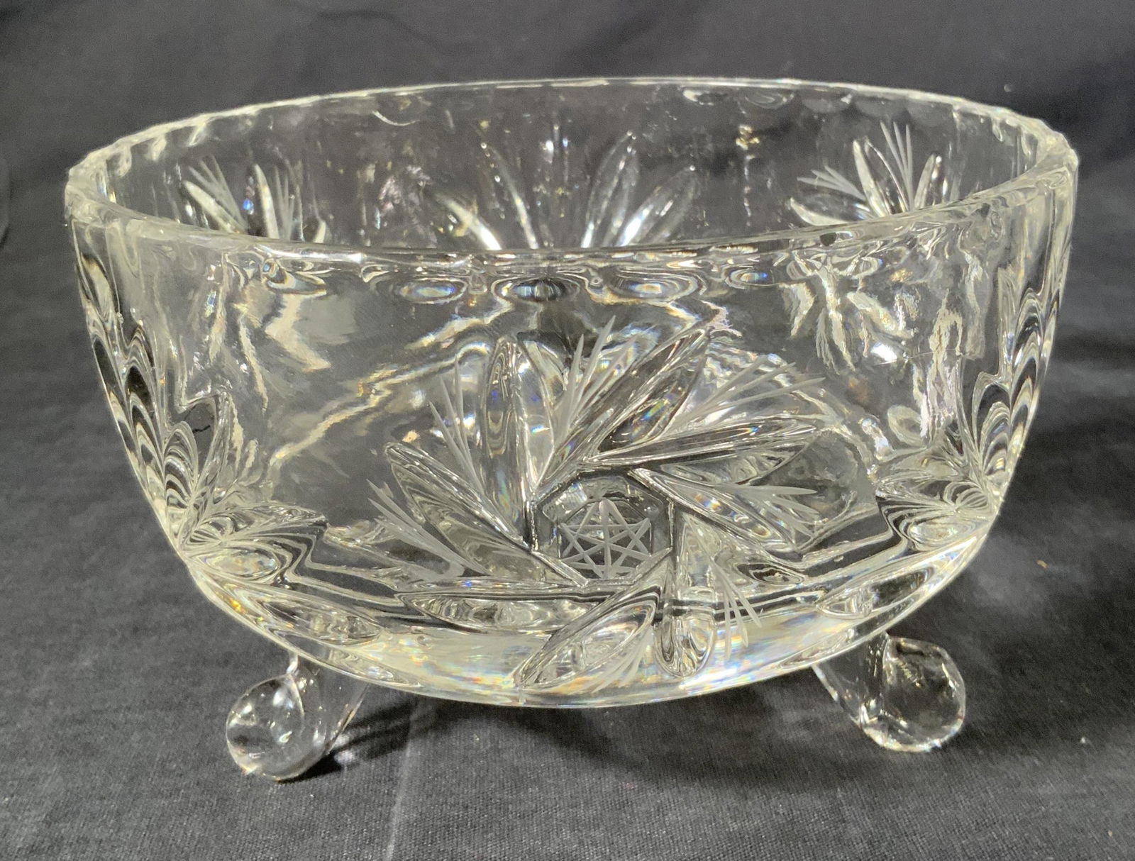 Footed Cut Crystal Bowl (1 of 5)