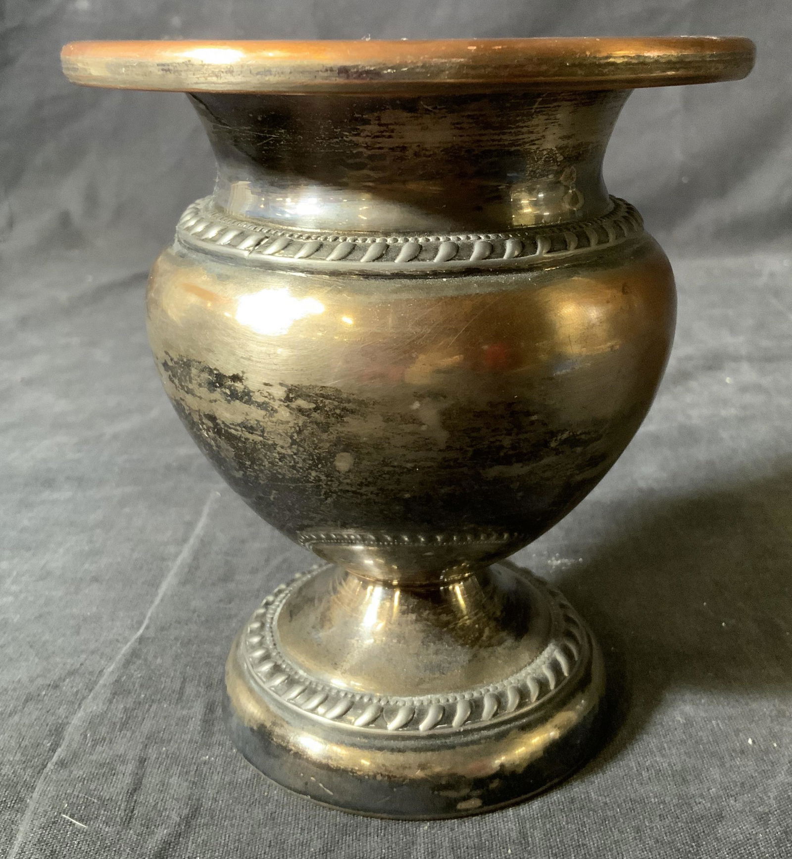 Vintage Silver Plated Footed Vessel (1 of 5)