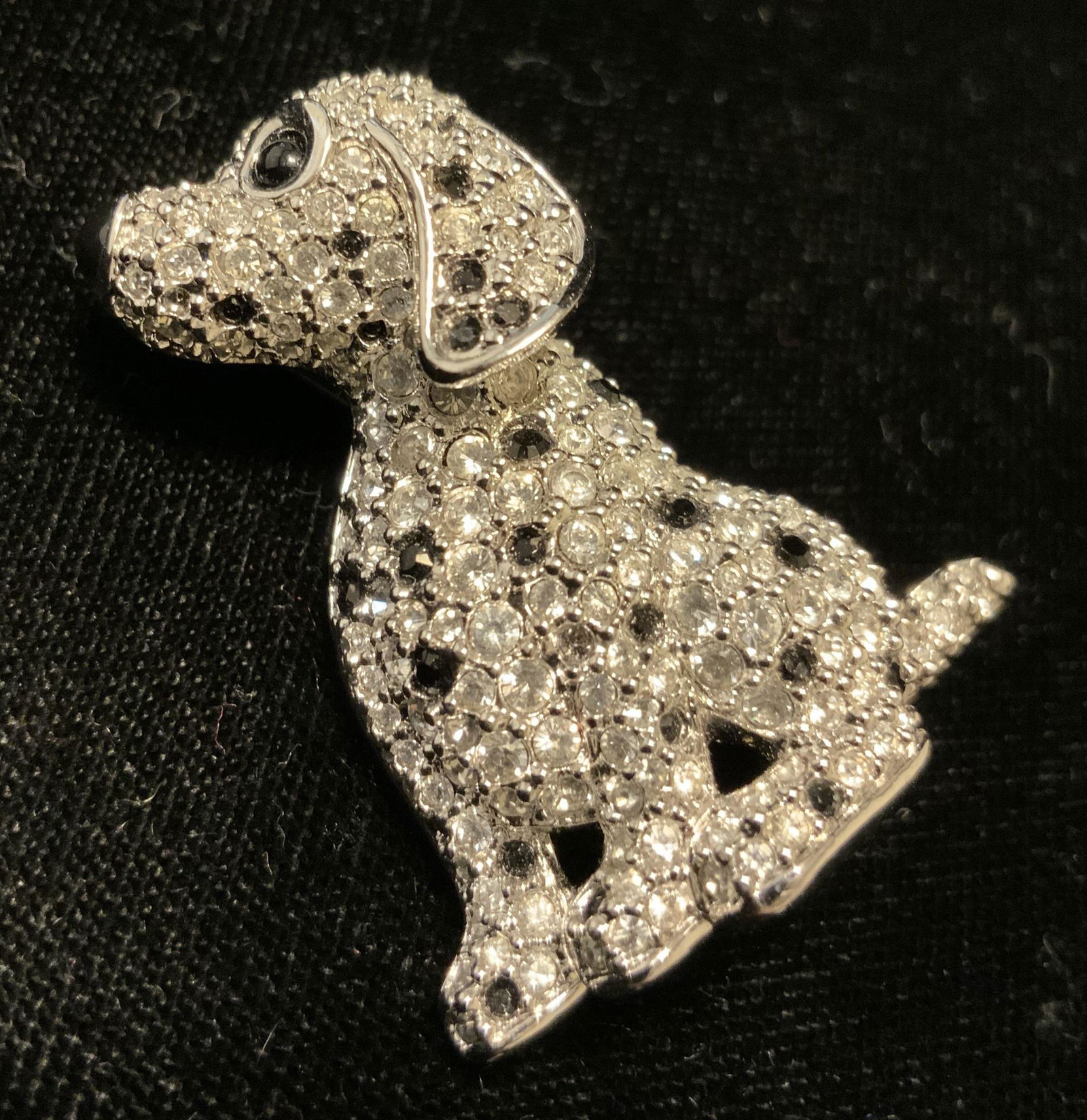 Signed Crystal Encrusted Puppy Dog Brooch (1 of 13)