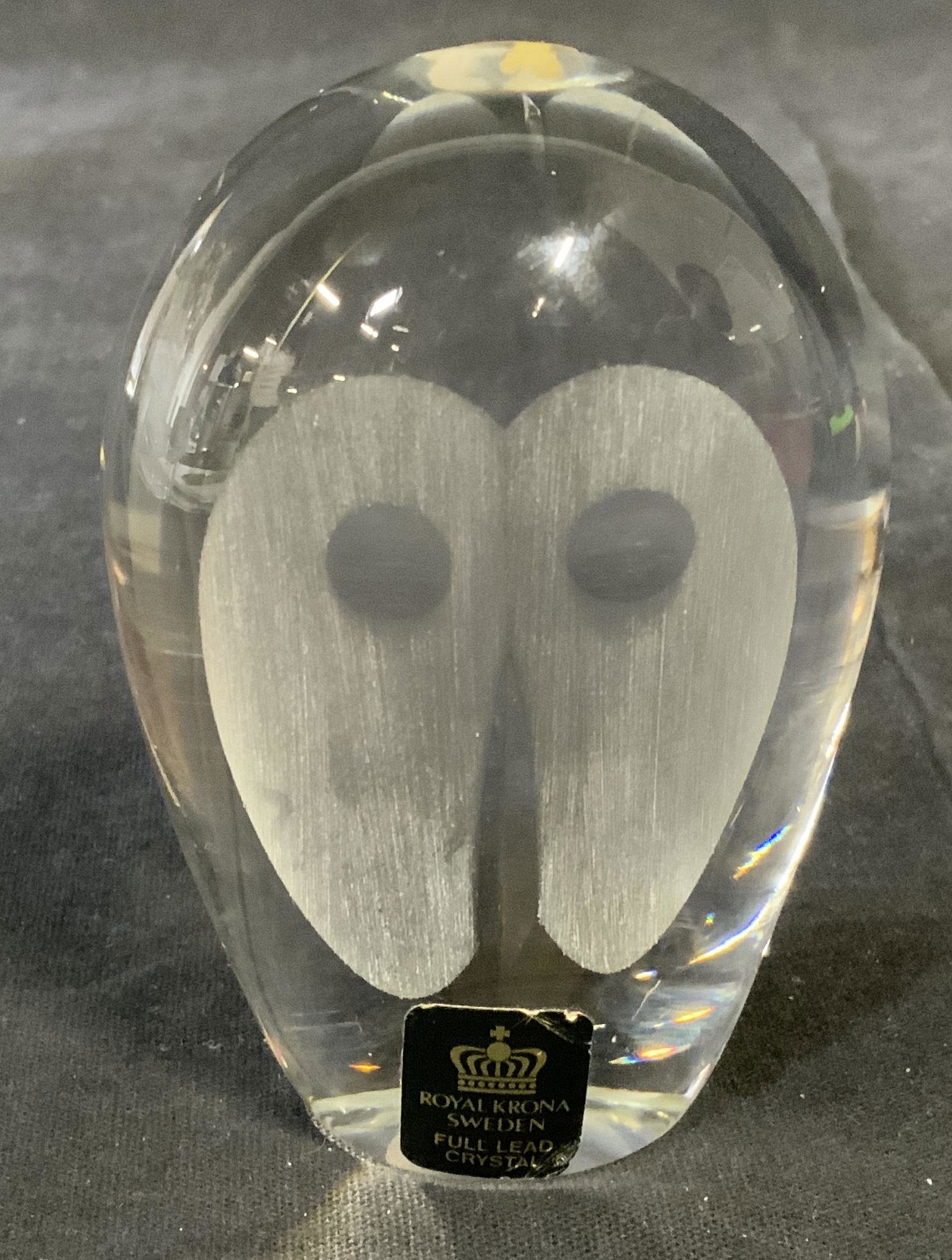 Swedish Royal Krona Full Lead Crystal Paperweight (1 of 6)