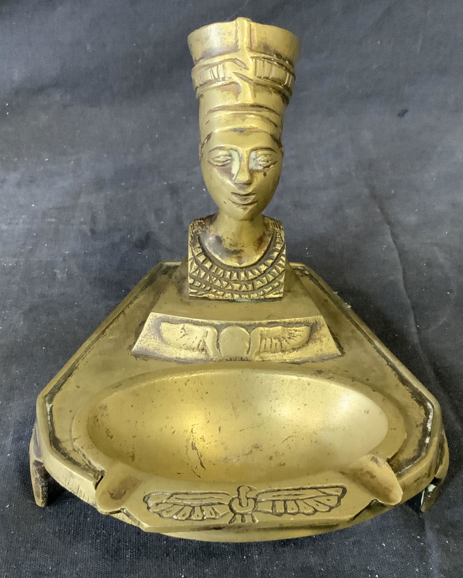 Brass Egyptian Figural Ash Tray (1 of 6)
