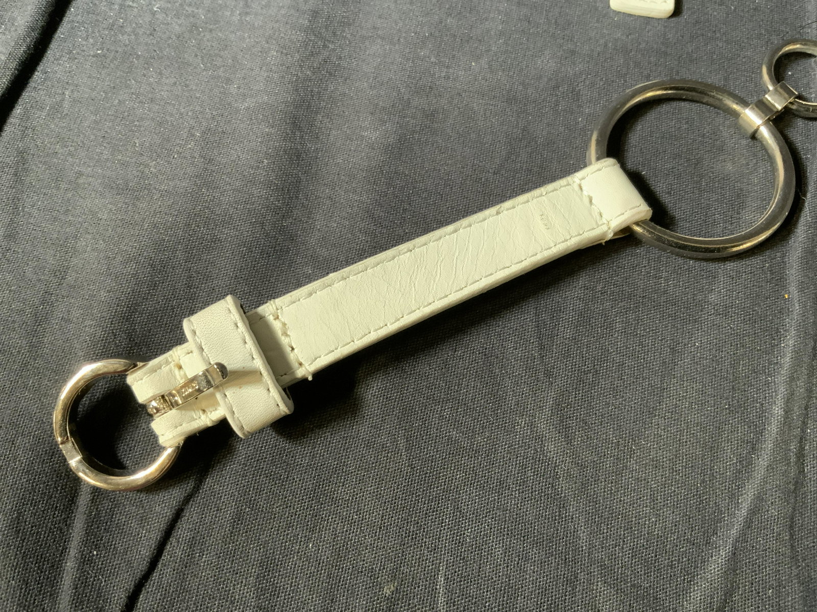 VIA SPIGA Leather Chain Link Belt: VIA SPIGA Leather Chain Link Belt, inscriptions read ‘Via SPIGA’ and ‘XL VS7414 05 Genuine Italian Leather’, measures 44 x 1 3/4 inches at widest point, surface wear to piece, Via SPIGA, leath
