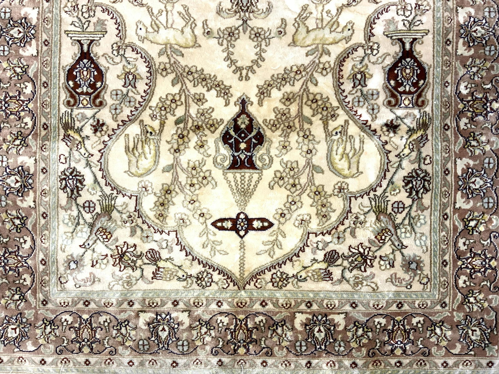 Vintage Handmade Oriental Rug W Fringes (1 of 9)