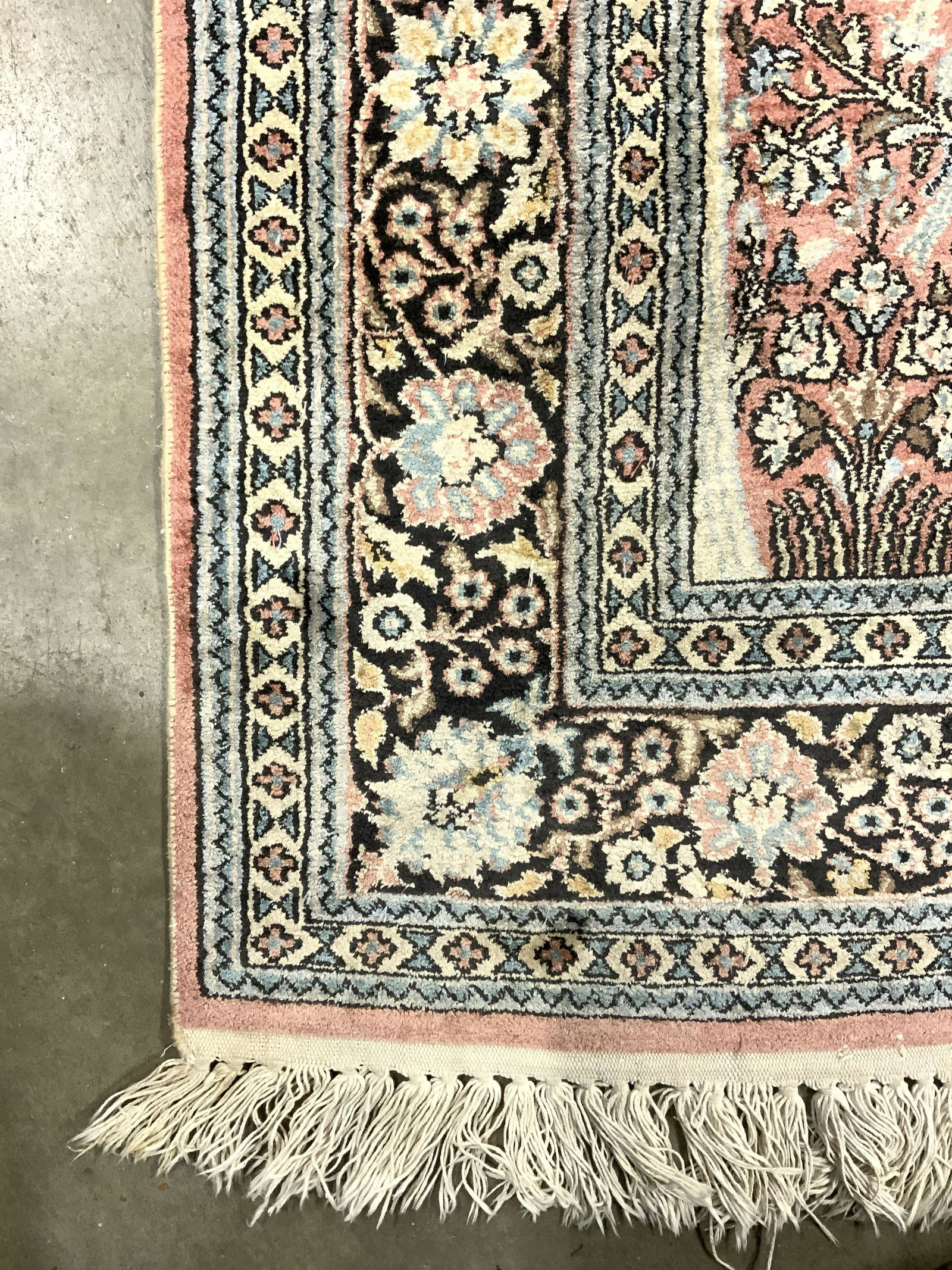 Vintage Handmade Oriental Rug W Fringes (1 of 9)