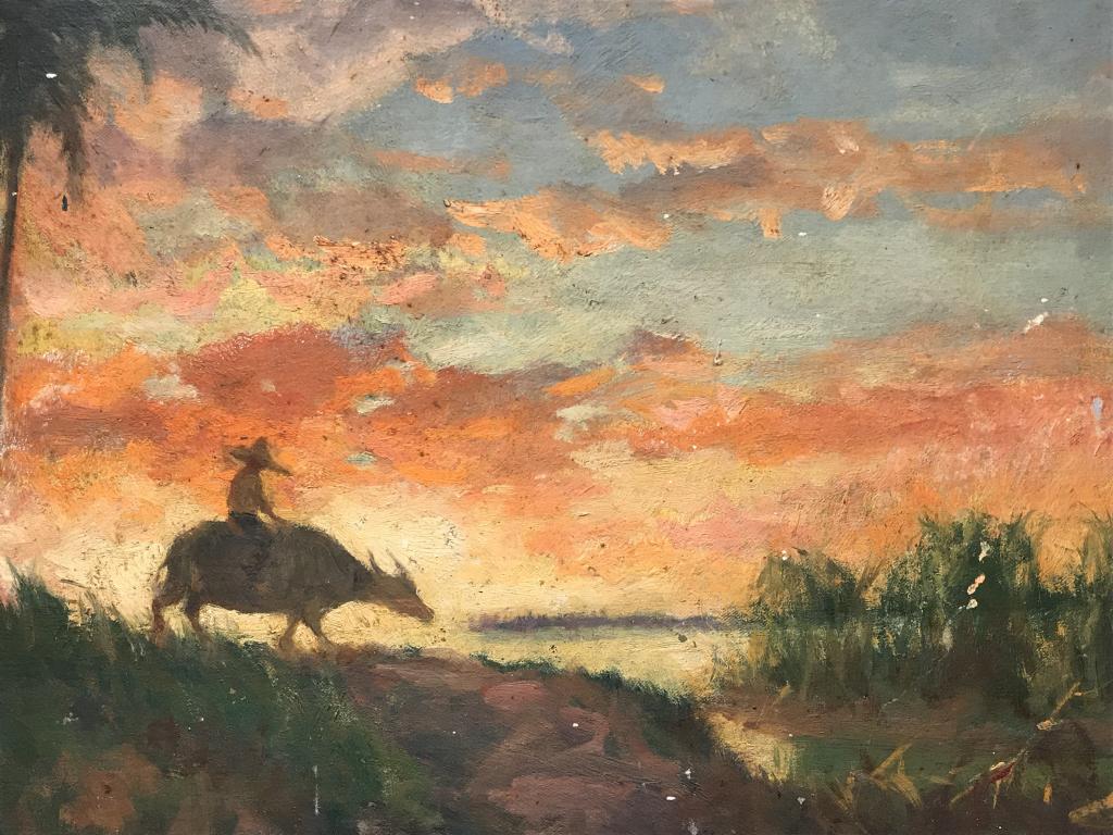 Signed Oil On Board, Laguna Sunset (1 of 9)