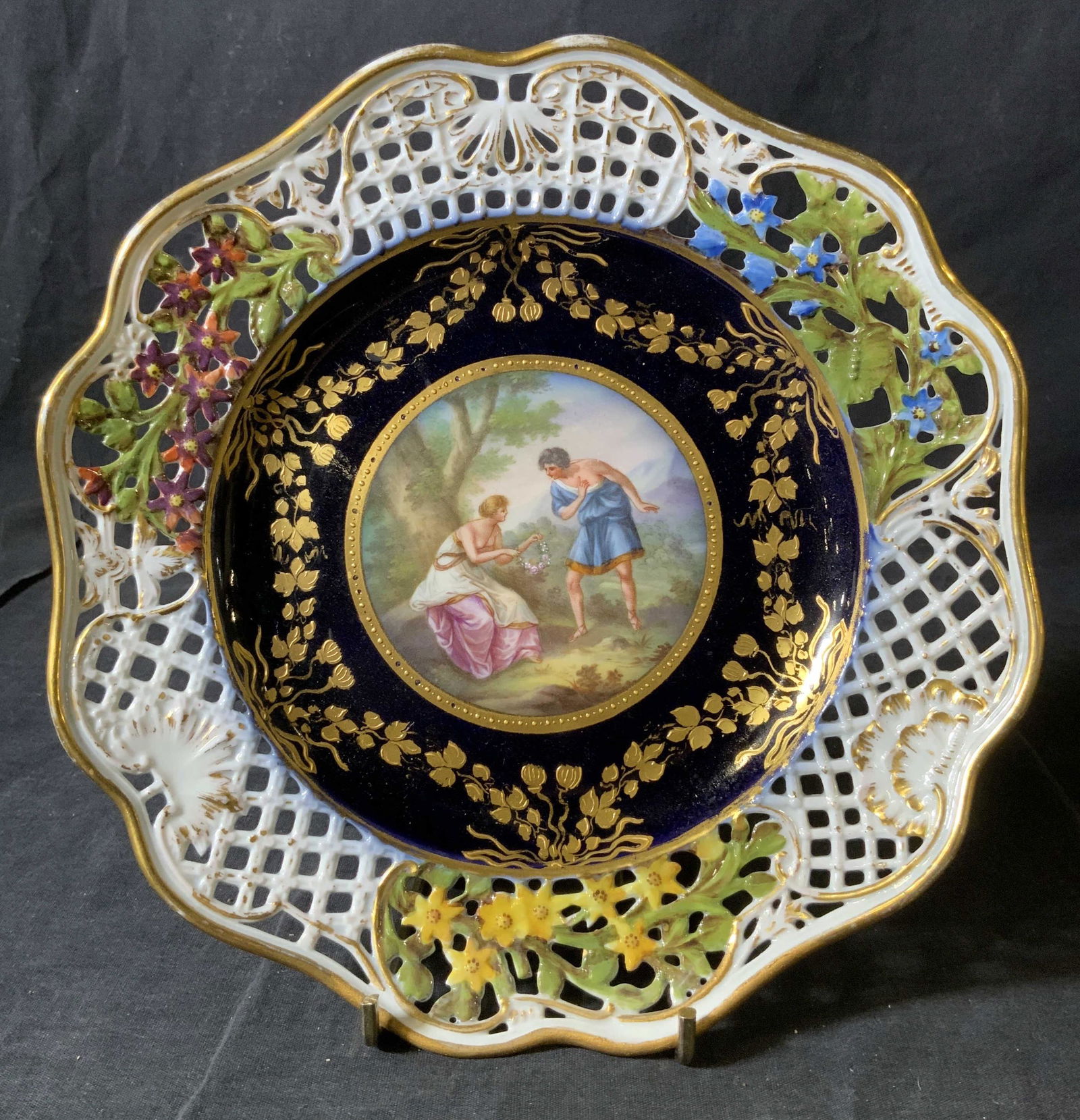 Vintage Pierced Porcelain Plate (1 of 5)