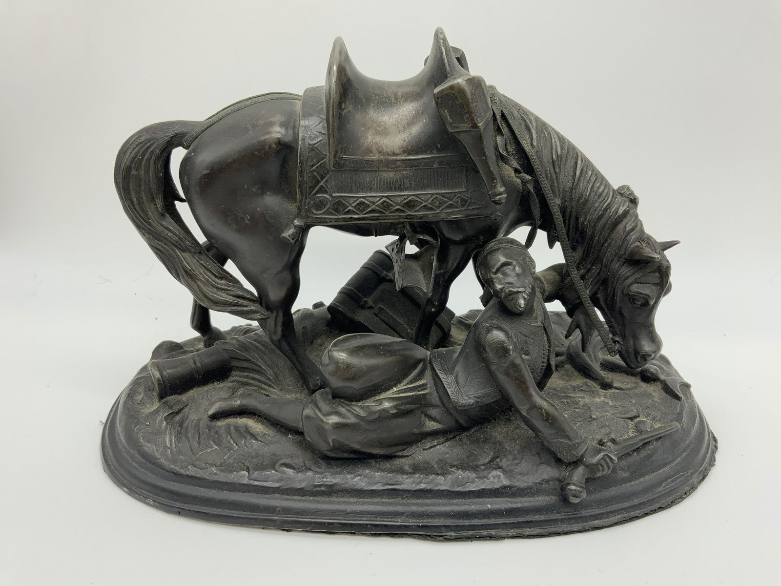 Middle Eastern Style Equestrian Metal Sculpture (1 of 6)