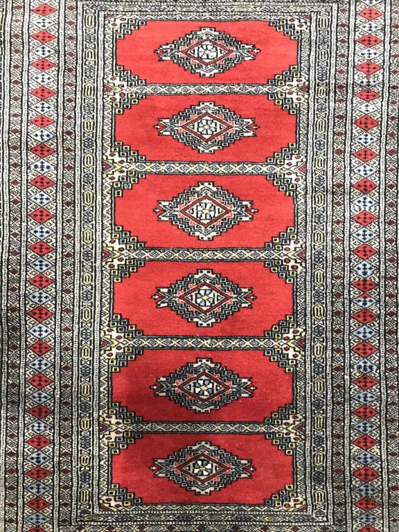 Vintage Handmade Caucasian Fringed Wool Rug (1 of 8)