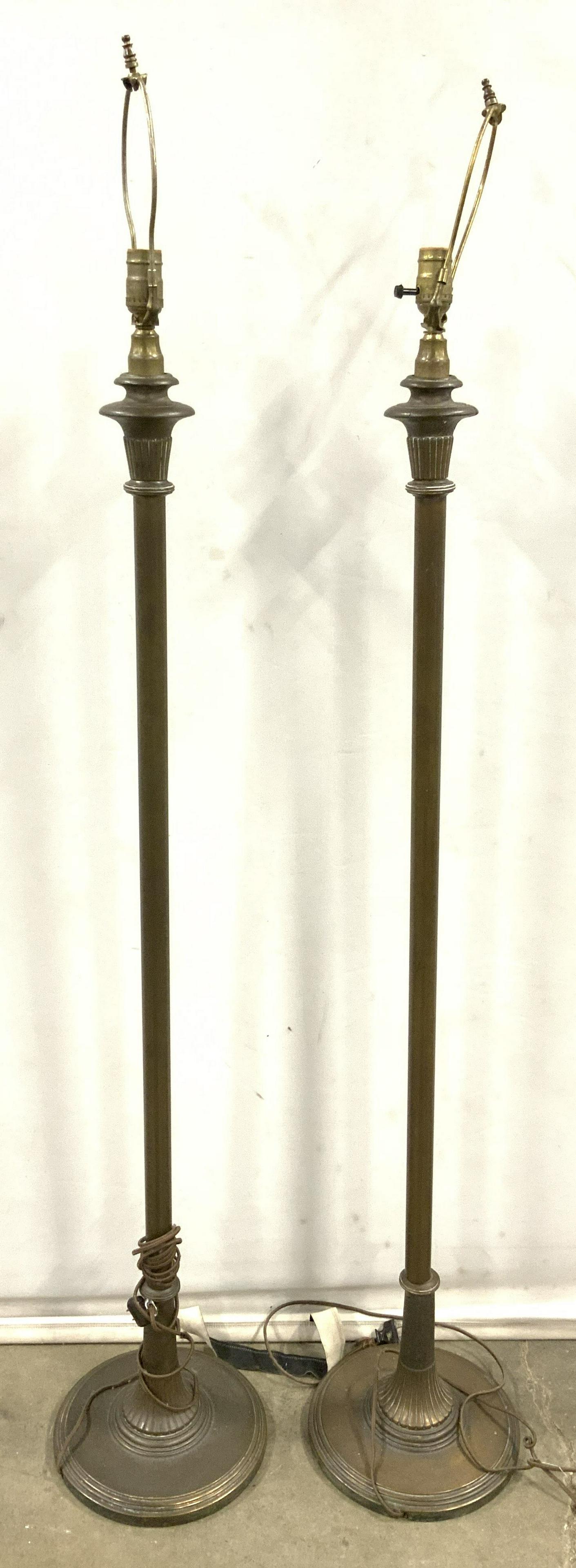 Pair Vintage Floor Lamp W Weighted Base (1 of 7)