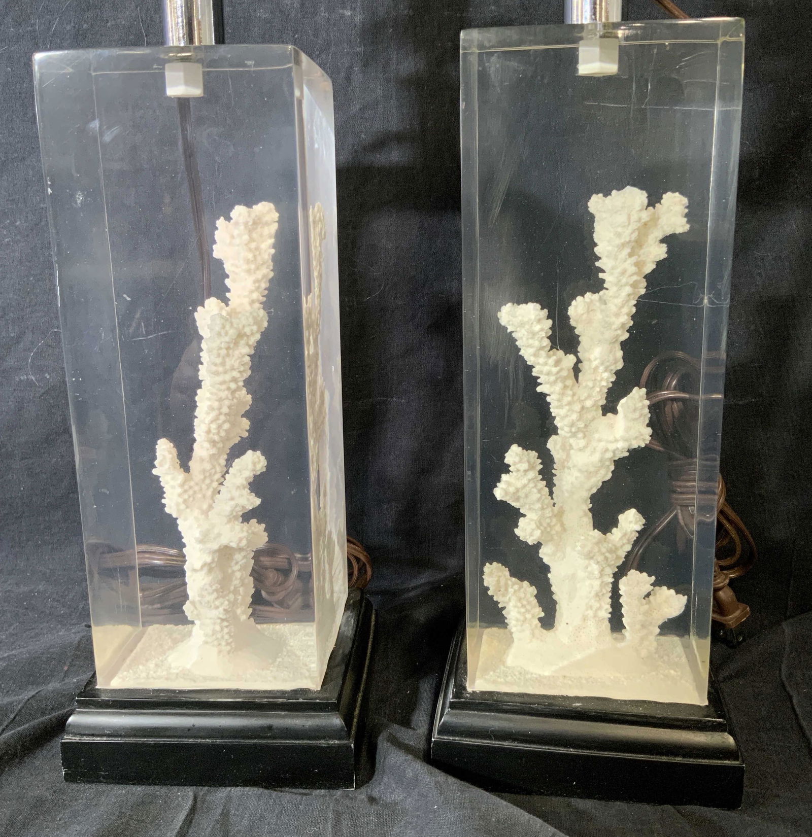 Pair White Coral Table Lamps (1 of 7)