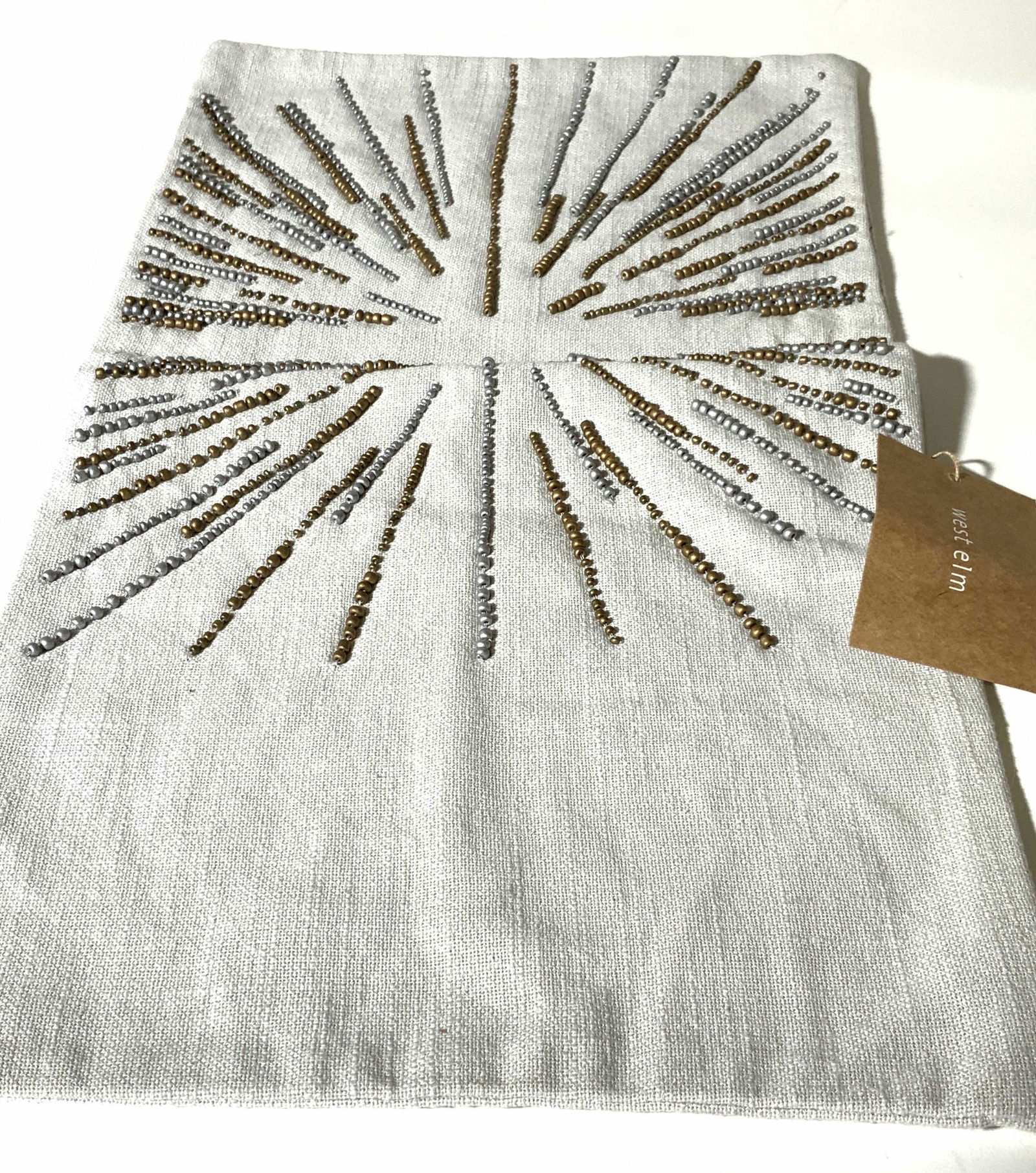 Pair Never Used WEST ELM Beaded Pillow Covers (1 of 6)