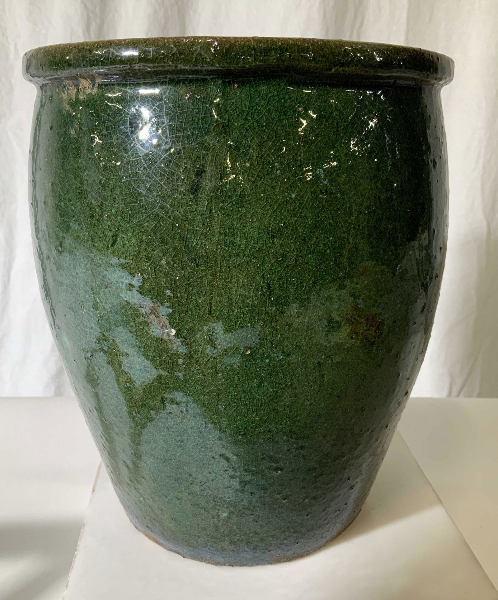 Glazed Ceramic Planter with Pumice Rocks (1 of 6)